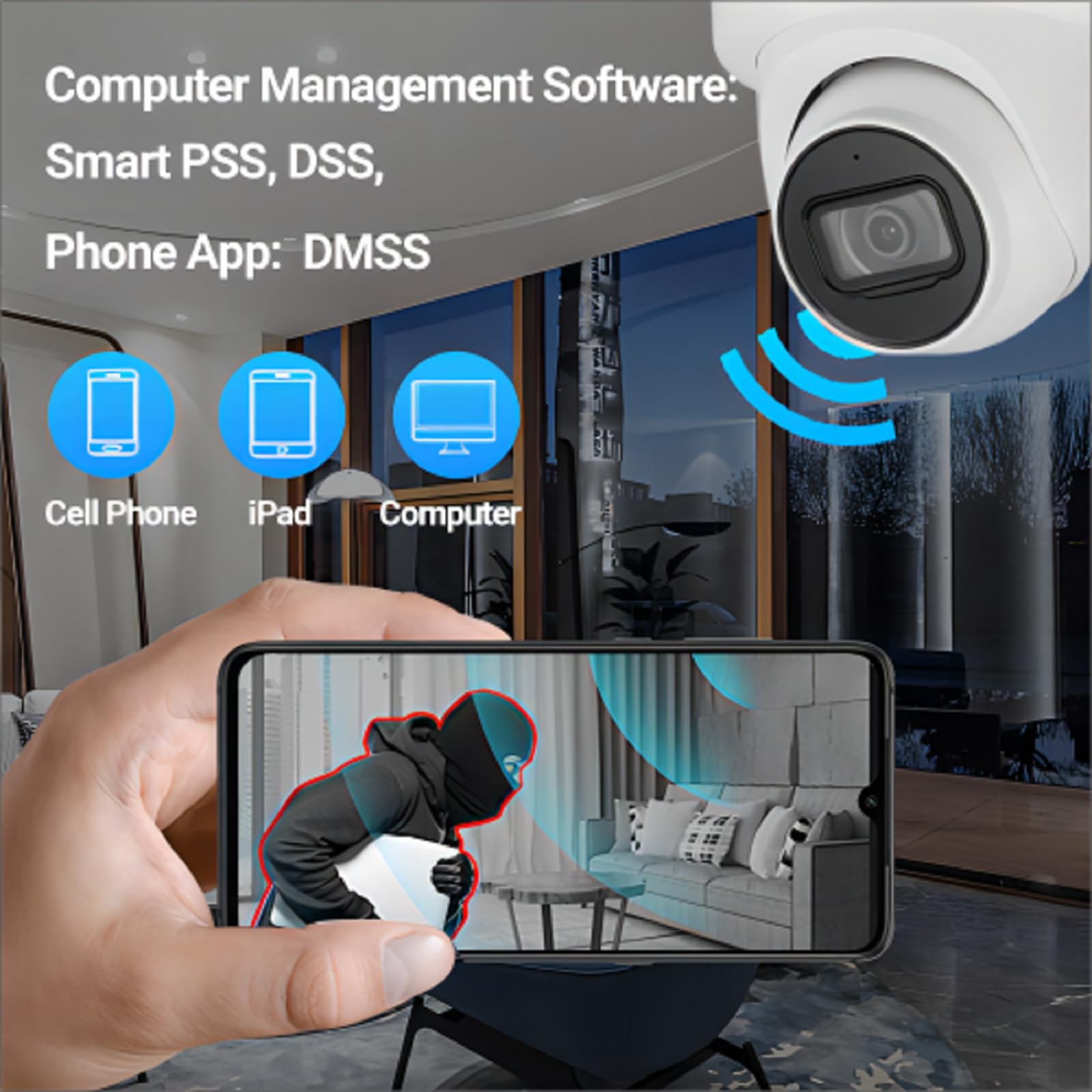 Empiretech 4Mp 1/1.8'' Cmos Ultra Low Light Starlight+ Ir Turret Ai Ip Camera Smd 3.0,Ip67,Poe And Epoe,Built In Mic,Vehicle And