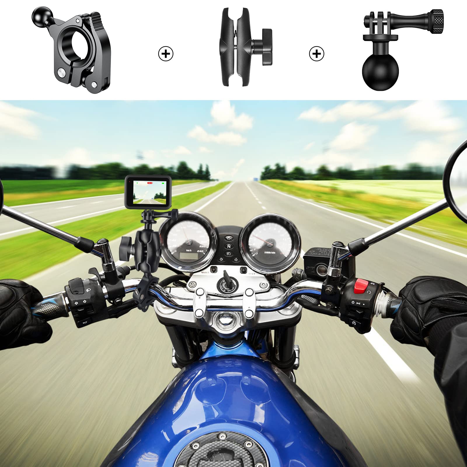 60Mm Double Socket Arm Fast Disassembly Set Compatible With Ram Mount,Suitable For Car Phone Holder(S-L601815)