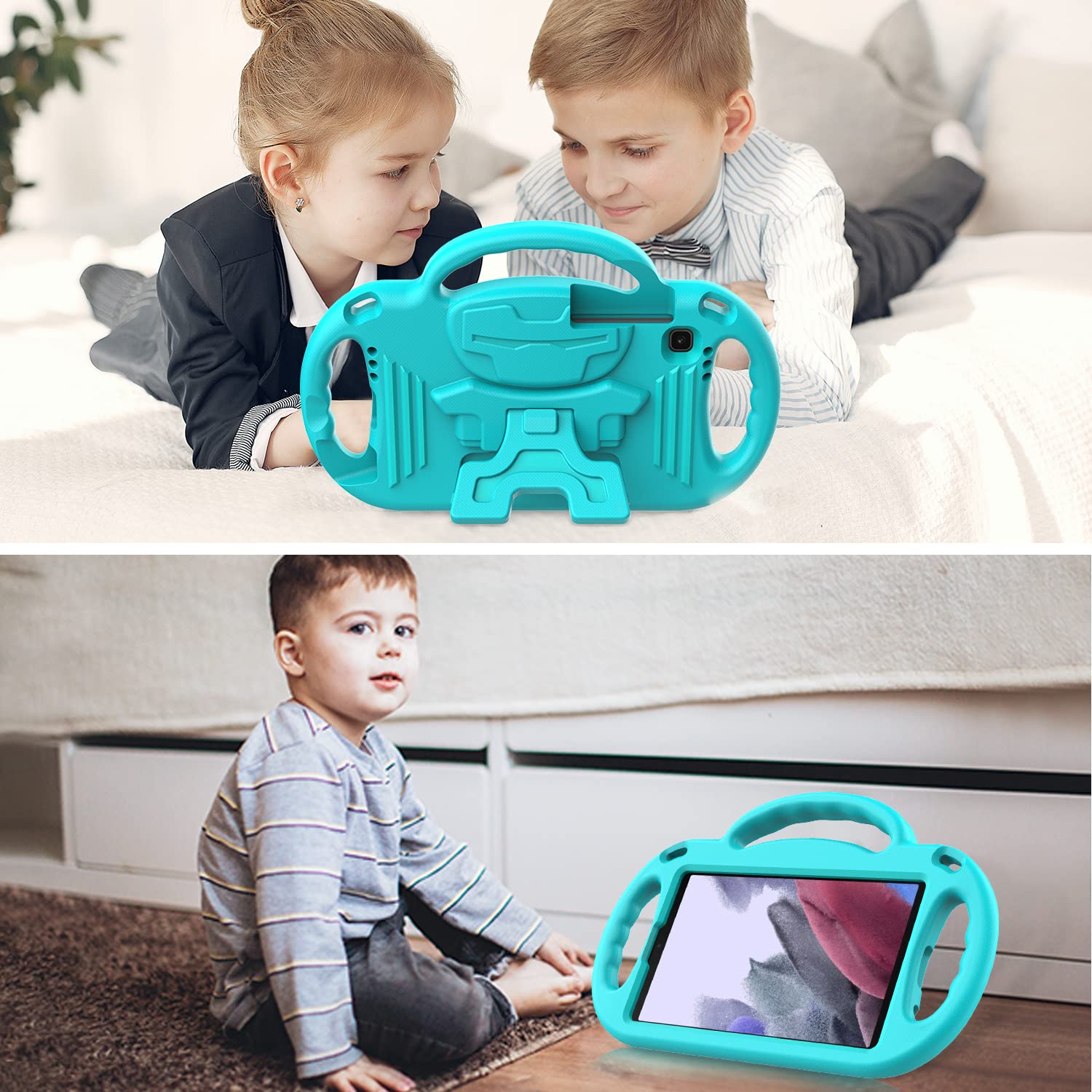 Avawo Kids Case For Samsung Galaxy Tab A9 2023 8.7 Inch/A7 Lite 2021 Cover, With Strap, Shockproof, Lightweight Handle Stand 202