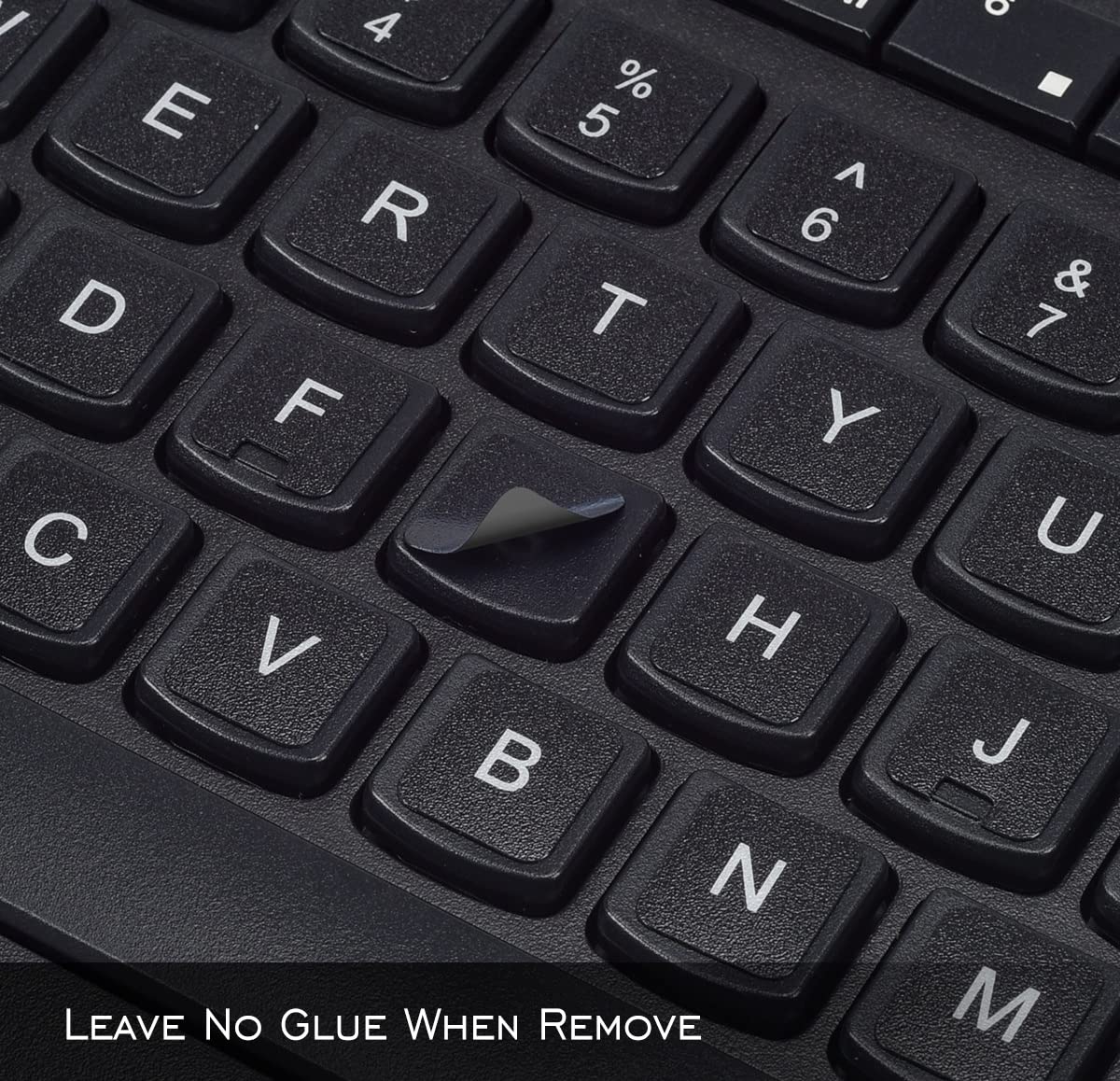 2Pcs Universal English Keyboard Stickers With Tweezer, Keyboard Stickers Black Background With White Lettering, Keyboard Letters