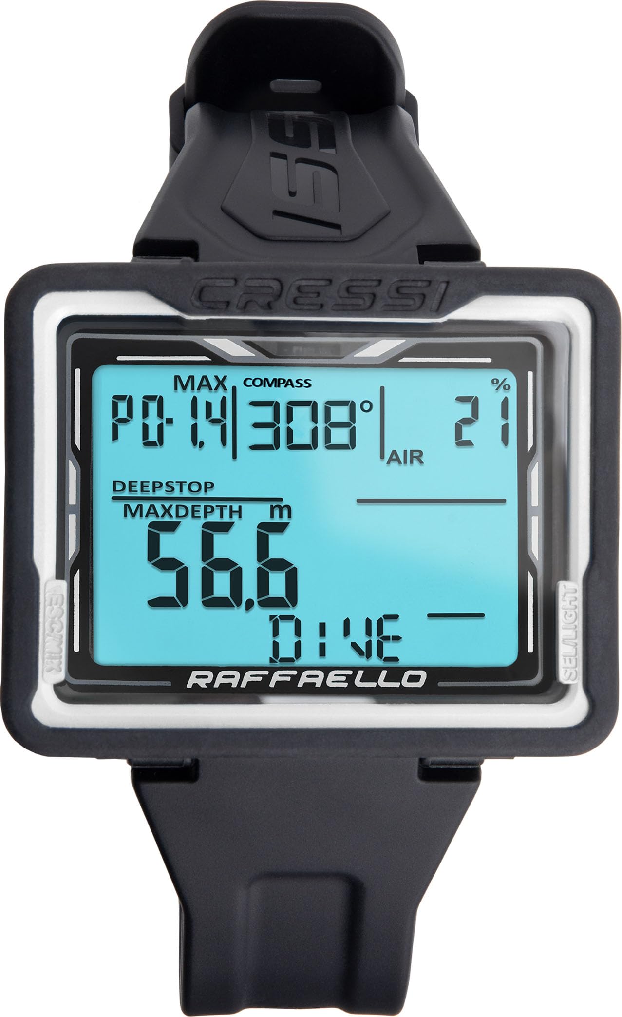 Cressi Raffaello Wrist Computers, Black/White
