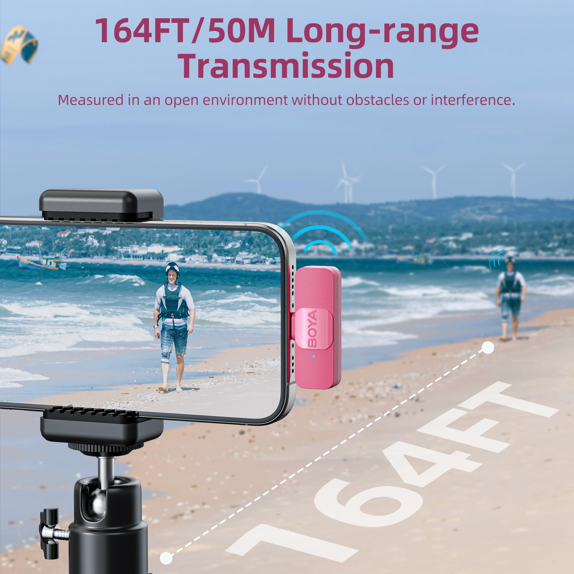 Boya Wireless Lavalier Microphone For Android Usb C Smartphone Tablet External Mini Lapel Type C Microphone For Cell Phone Clip