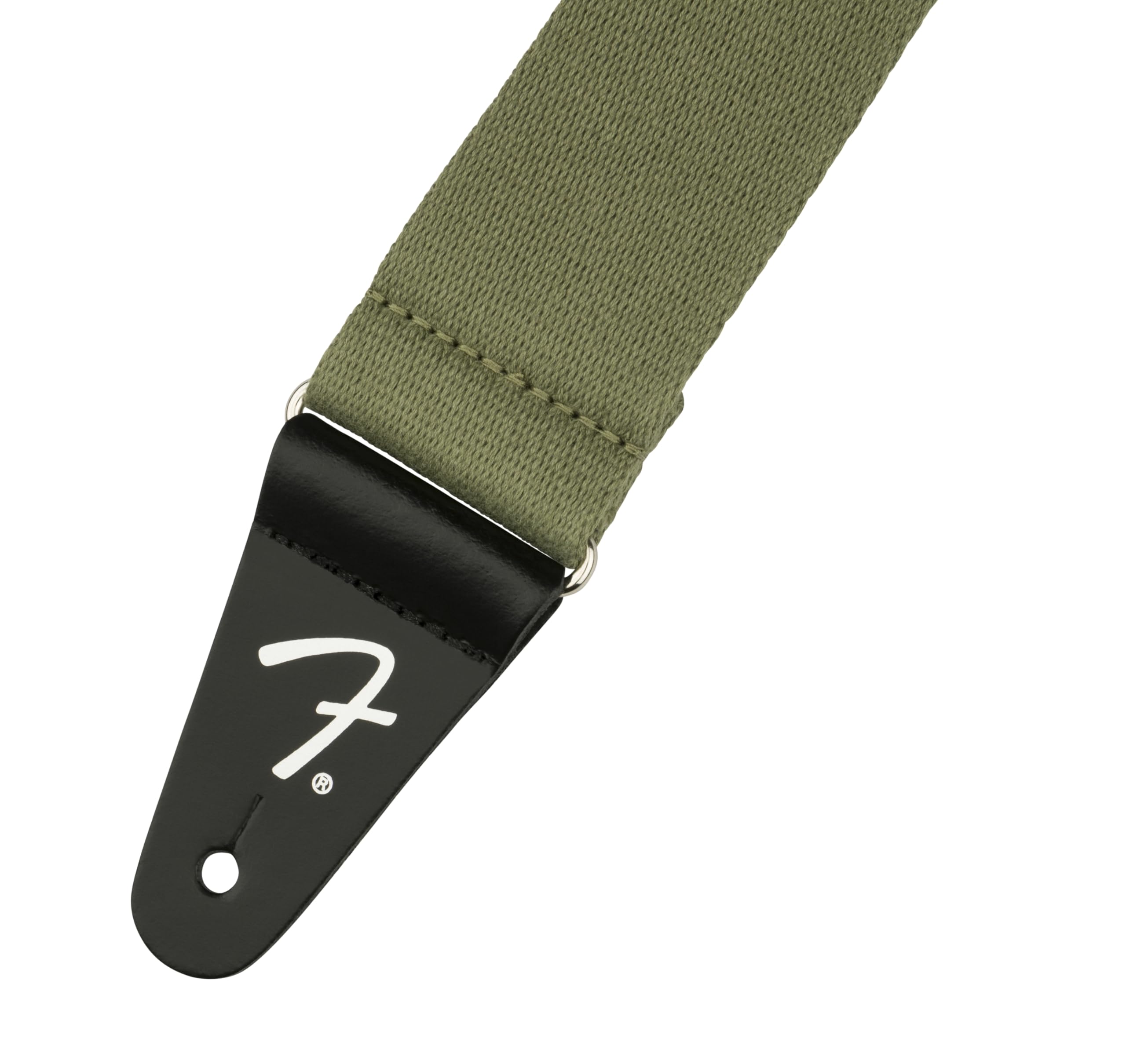 Fender Supersoft Series Guitar Strap, Adjustable From 34 To 58, Leather Ends, Olive