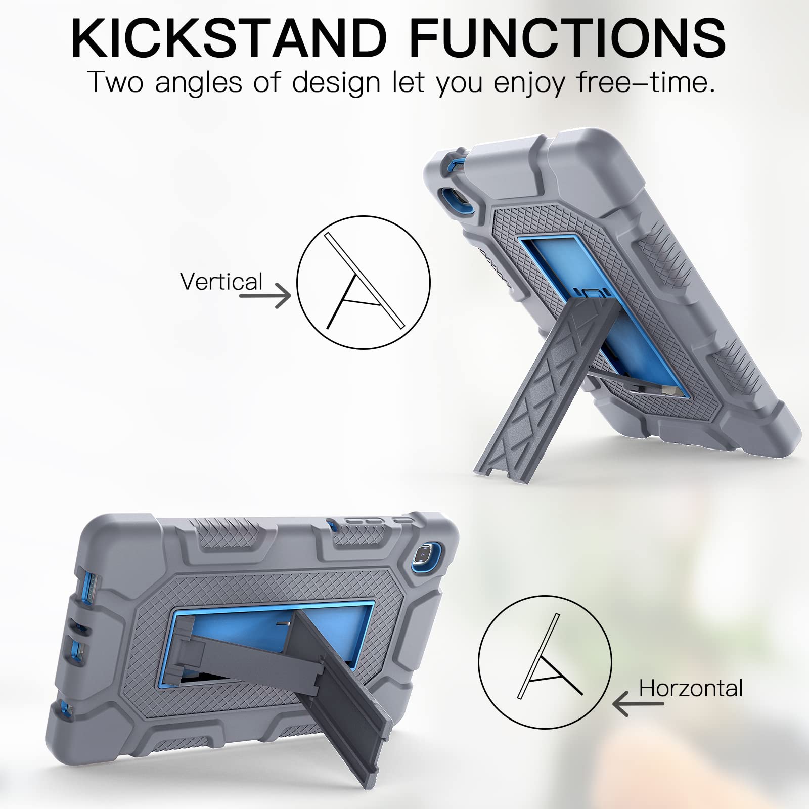 Azzsy Case For Samsung Galaxy Tab A7 Lite 8.7 Inch 2021 (Sm T220/T225), Slim Heavy Duty Shockproof Rugged High Impact Protective