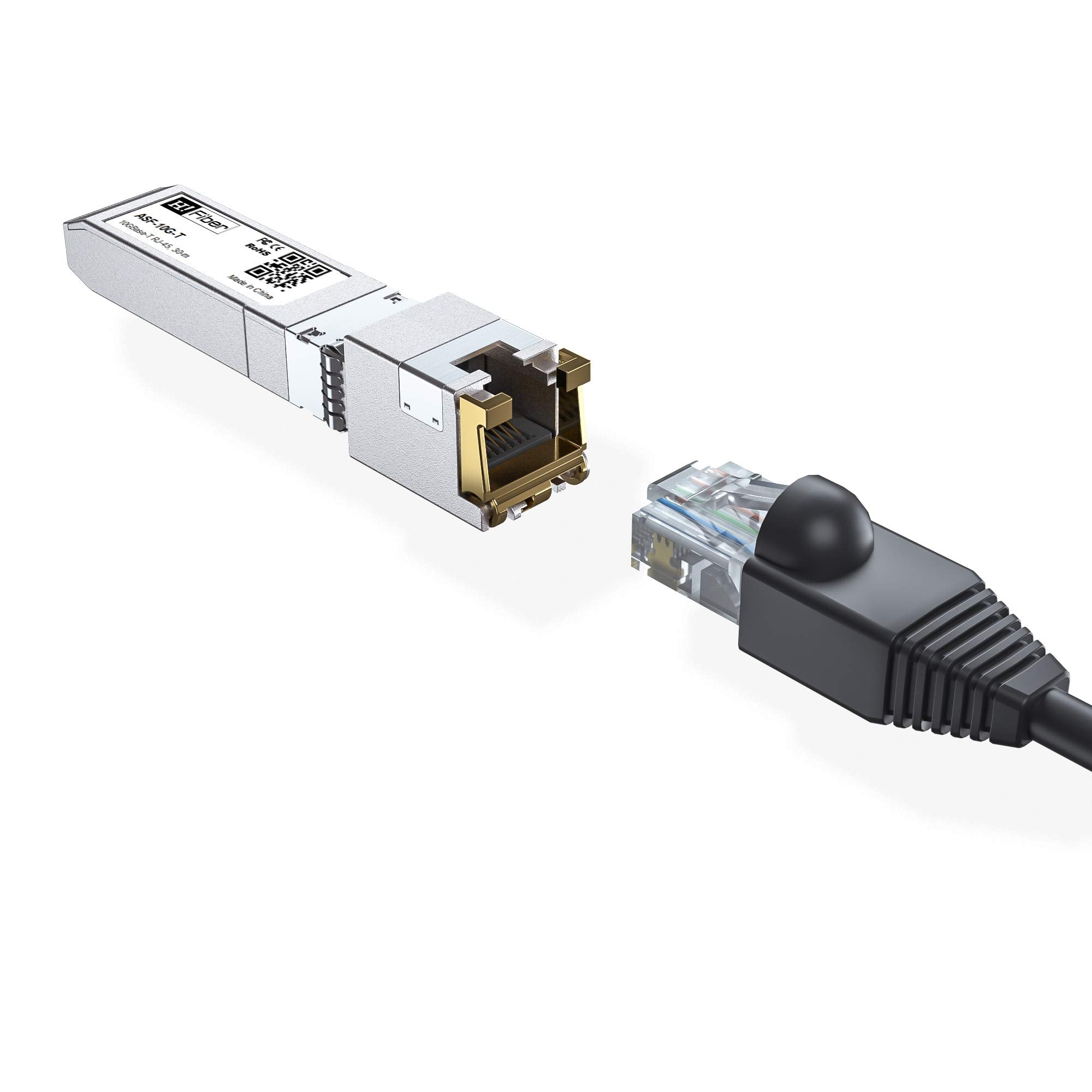 10Gb Sfp+ Rj45 Module, 10Gbase T Ethernet Sfp+ Copper Transceiver Support 10G/5G/2.5G/1.25G, Compatible With Ubiquiti Uf Rj45 10
