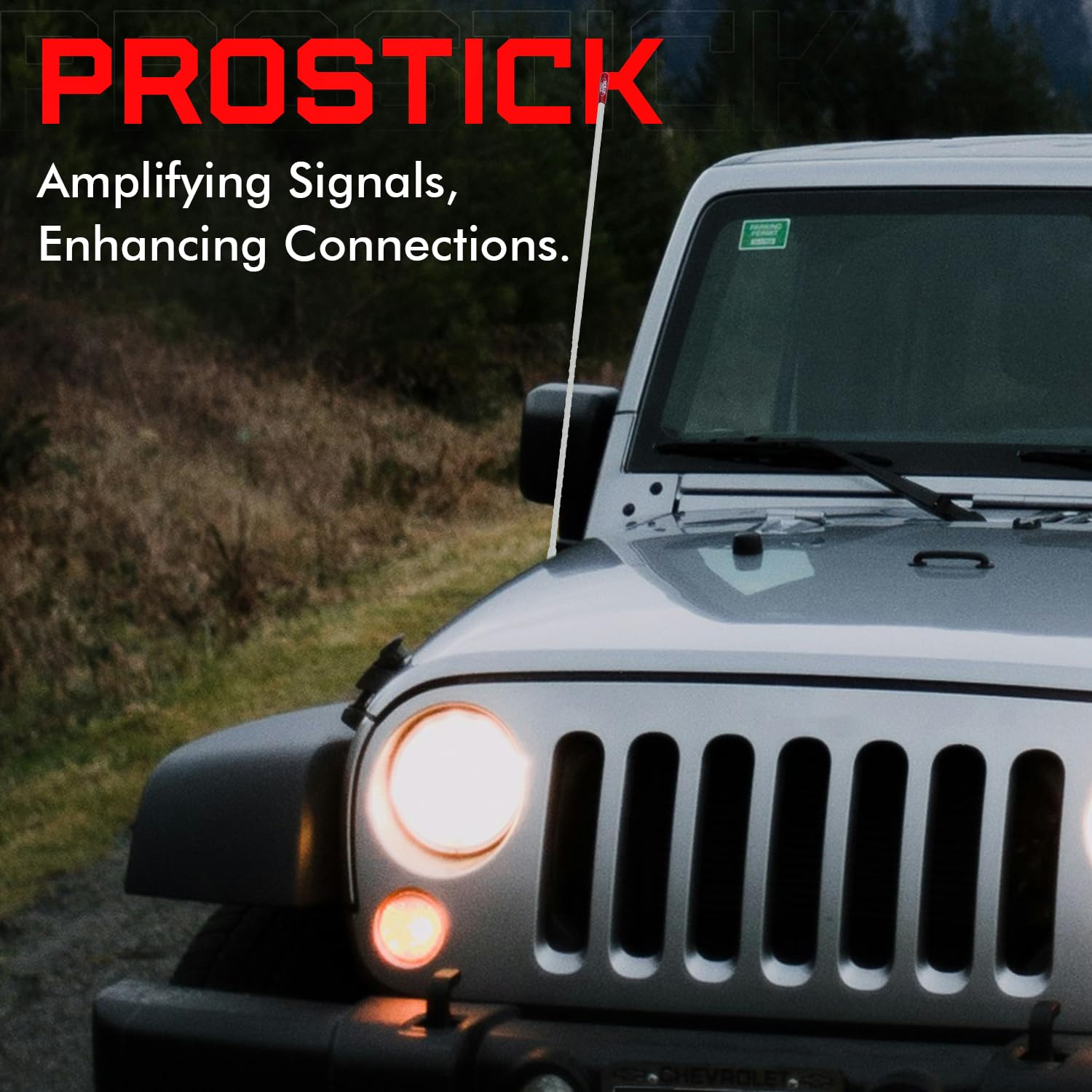 Prostick 2 Foot Fiberglass 1000 Watt   White Cb Radio Antenna