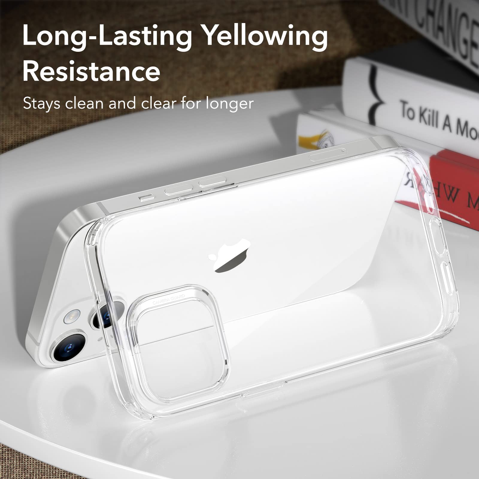 Esr Clear Case Compatible With Iphone 14 Case And Iphone 13 Case, Shockproof Thin Silicone Cover, Yellowing Resistant Slim Trans