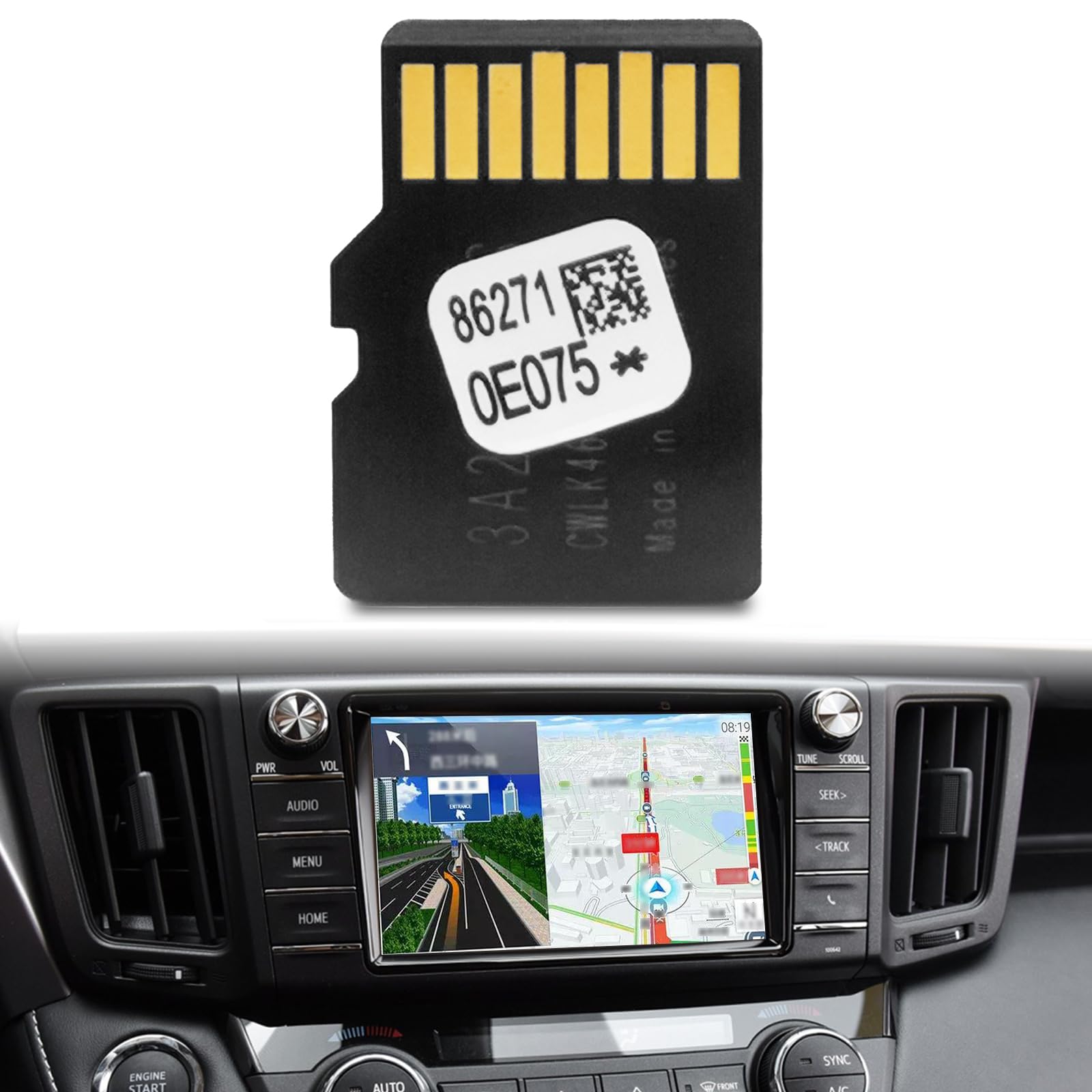 2023 Latest Updated Car Navigation Sd Card, 86271 0E075 Us And Canada Maps Micro Sd Card For Upgrading Your Car Gps Navigation S