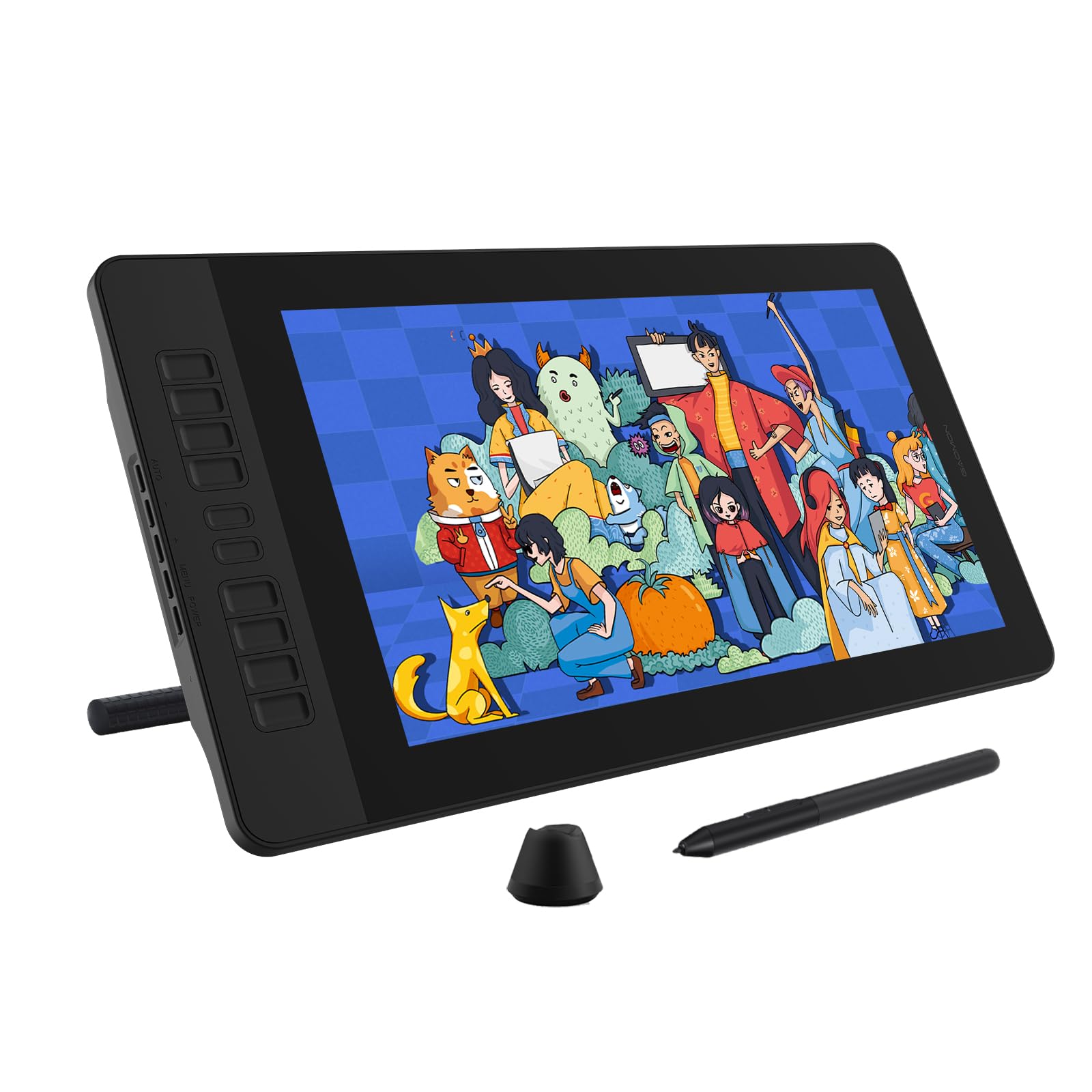Drawing Tablet With Screen Gaomon Pd1561 Drawing Monitor Art Tablet With Adjustable Stand, 10 Shortcut Keys, Tilt Support, Batte