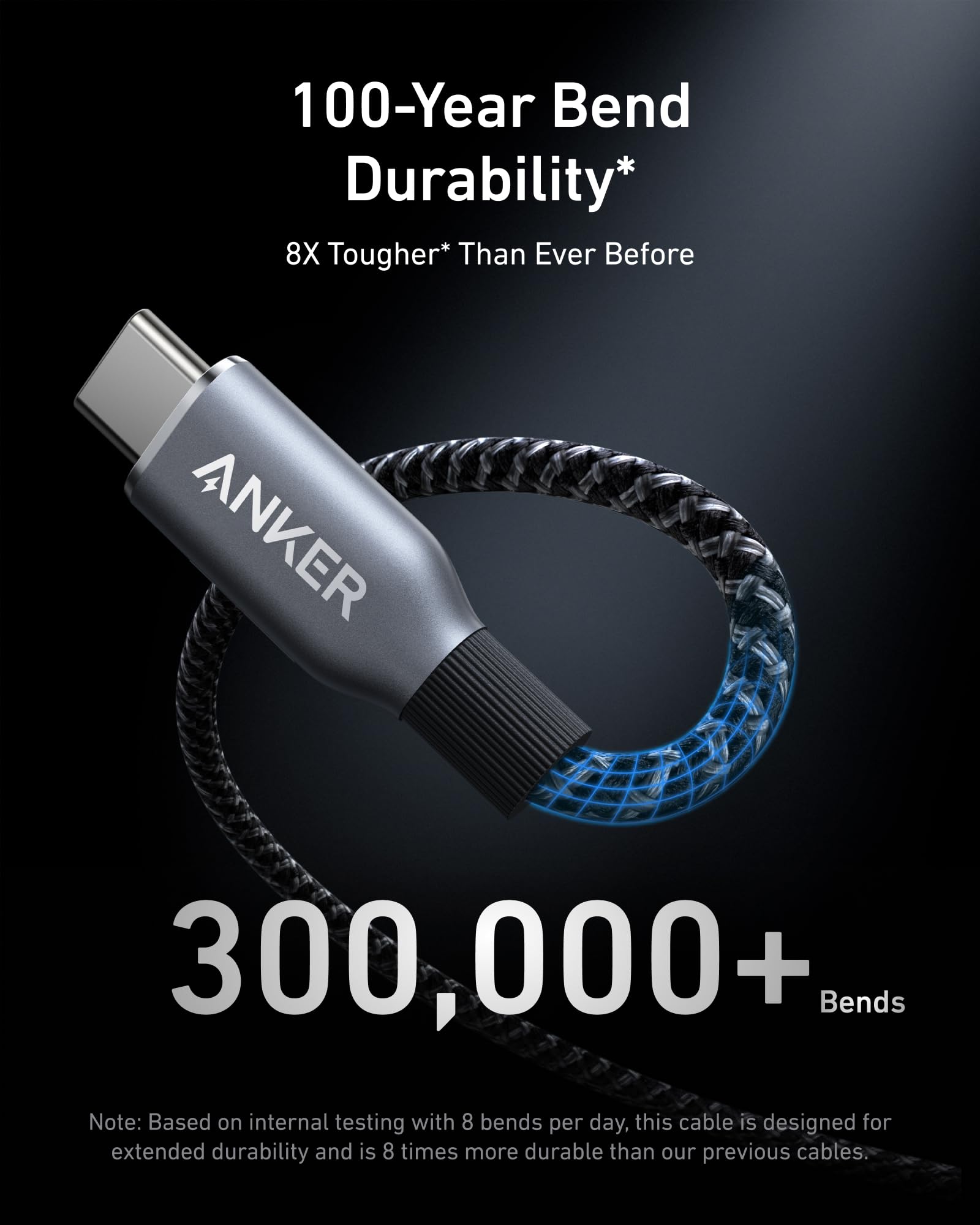 Anker Prime Usb C To Usb C Cable, 240W 6 Ft Fast Charging Usb C Cable, Upcycled Braided Nylon With 100 Year Bend Durability, Usb