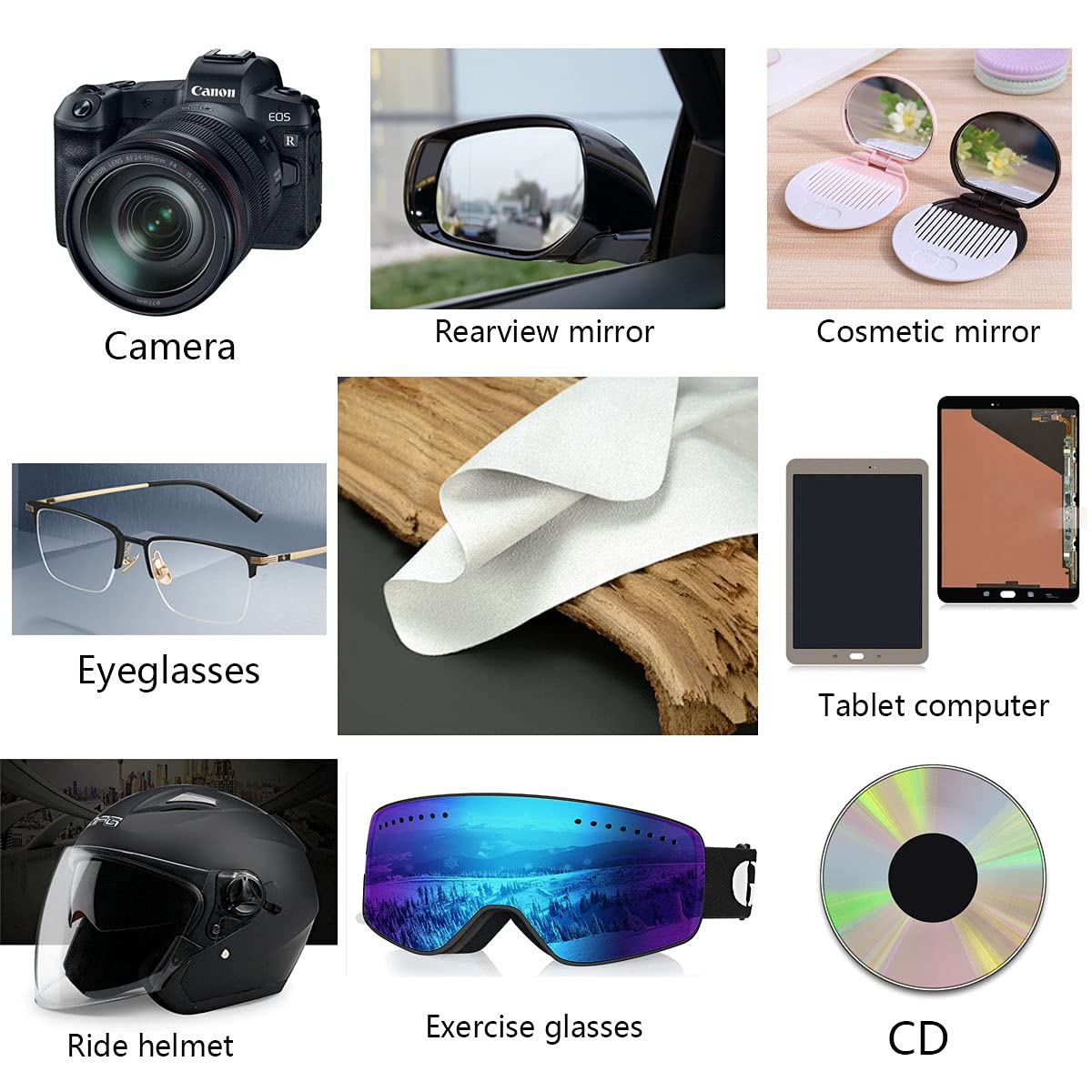 X Shiyun Suede Cleaning Cloths For Electronics (6 Pack)   Cleans Lenses, Glasses, Screens, Cameras, Ipad, Iphone, Eyeglasses, Ce