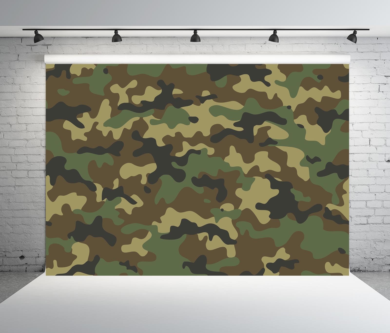 Beleco 7X5Ft Fabric Abstract Camouflage Texture Backdrop Army Soldier Military Background Welcome Soldier Theme Party Decoration