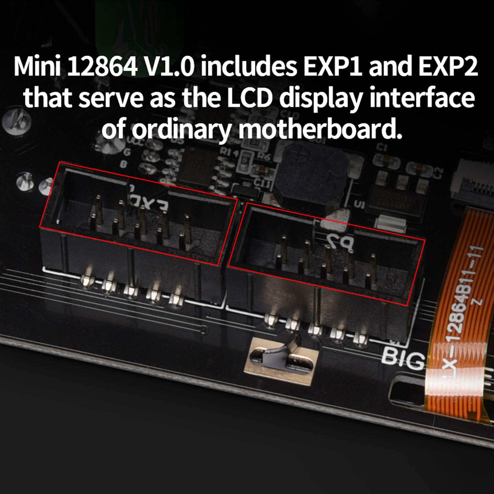 Bigtreetech Mini12864 V2.0 Lcd Graphic Smart Display Control Board With Adapter And Cable For Ender-3 Voron 2.4 Prusa-I3 3D Prin