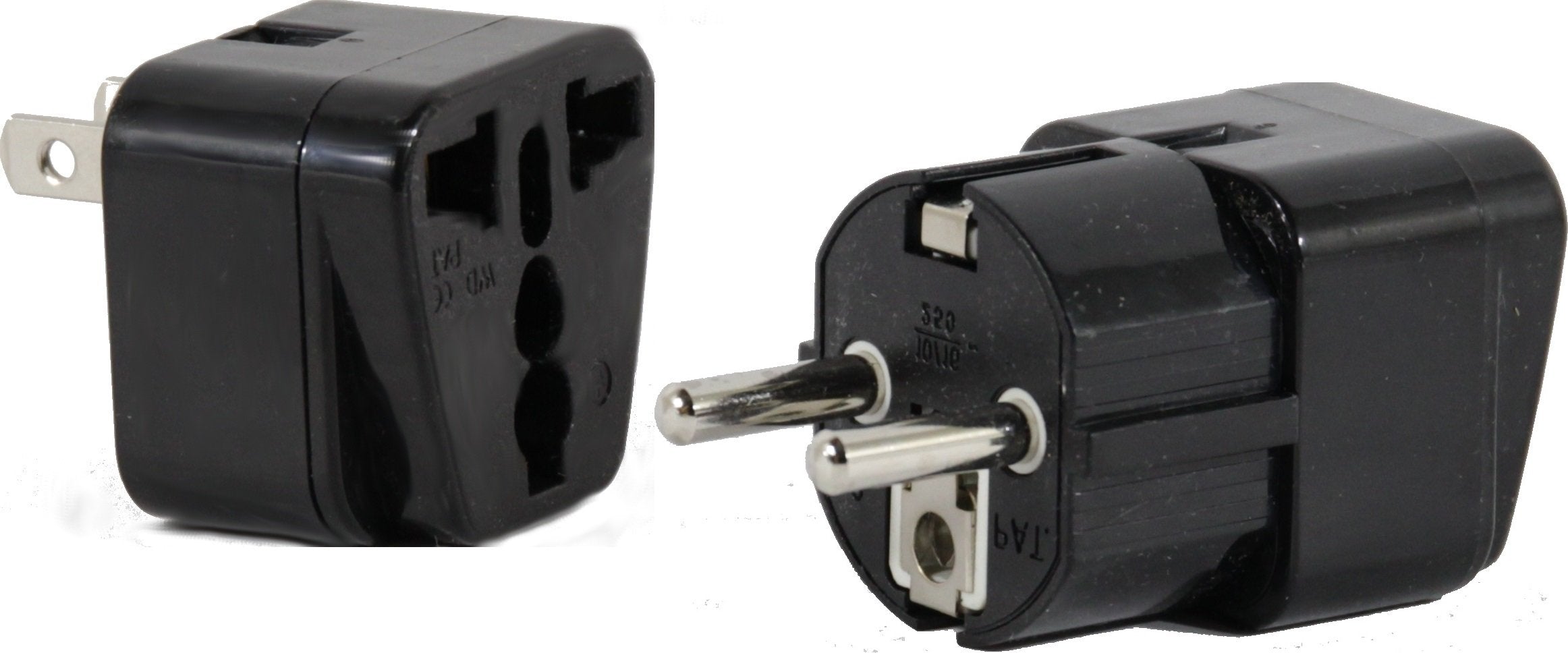 Us To Vietnam/South Korea Travel Adapter Plug For Usa/Universal To Asia Type E (C/F) & A Ac Power Plugs Pack Of 2