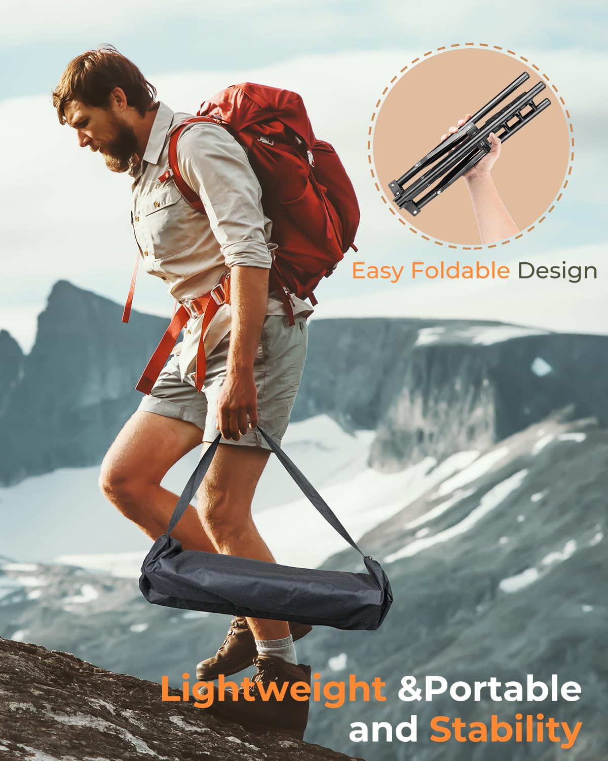 Starlink Mini Tripod Mount With Adapter, 3 Level Adjustable Height And 360 Tilt Compatible With Starlink Mounting Kit, Starlink