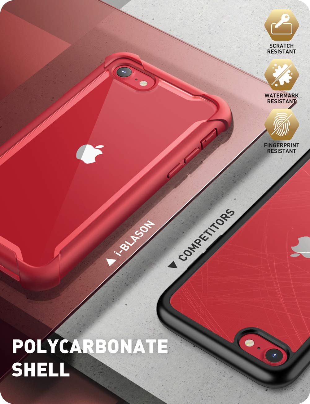 I Blason Ares For Iphone Se Case 2022 (3Rd Gen), [Built In Screen Protector] Dual Layer Rugged Clear Bumper Case For Iphone Se 2