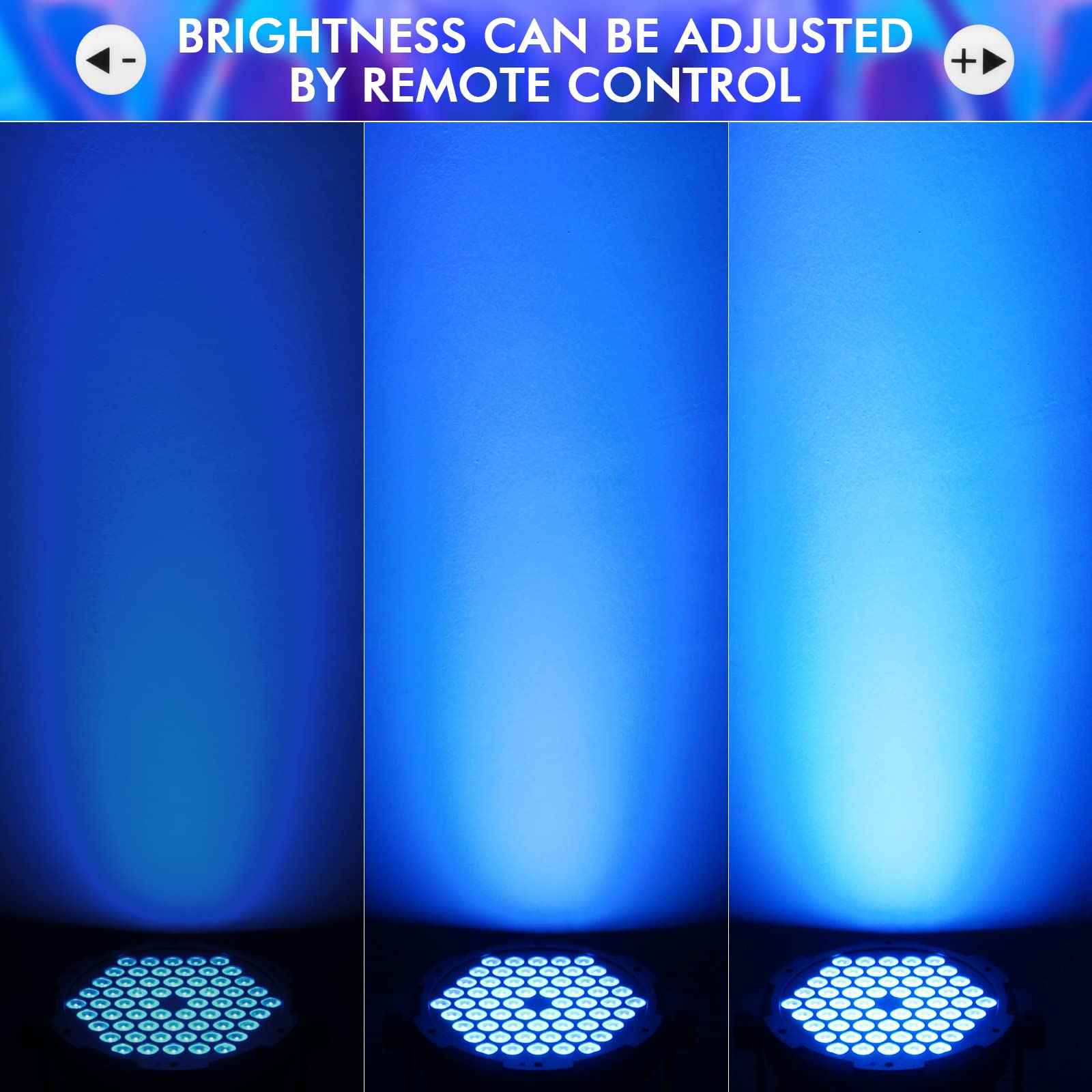 90W 60Leds Par Lights 2Pack - Rgb Stage Par Lights Sound Activated By Remote & Dmx Control Uplights For Events Church Wedding Mu