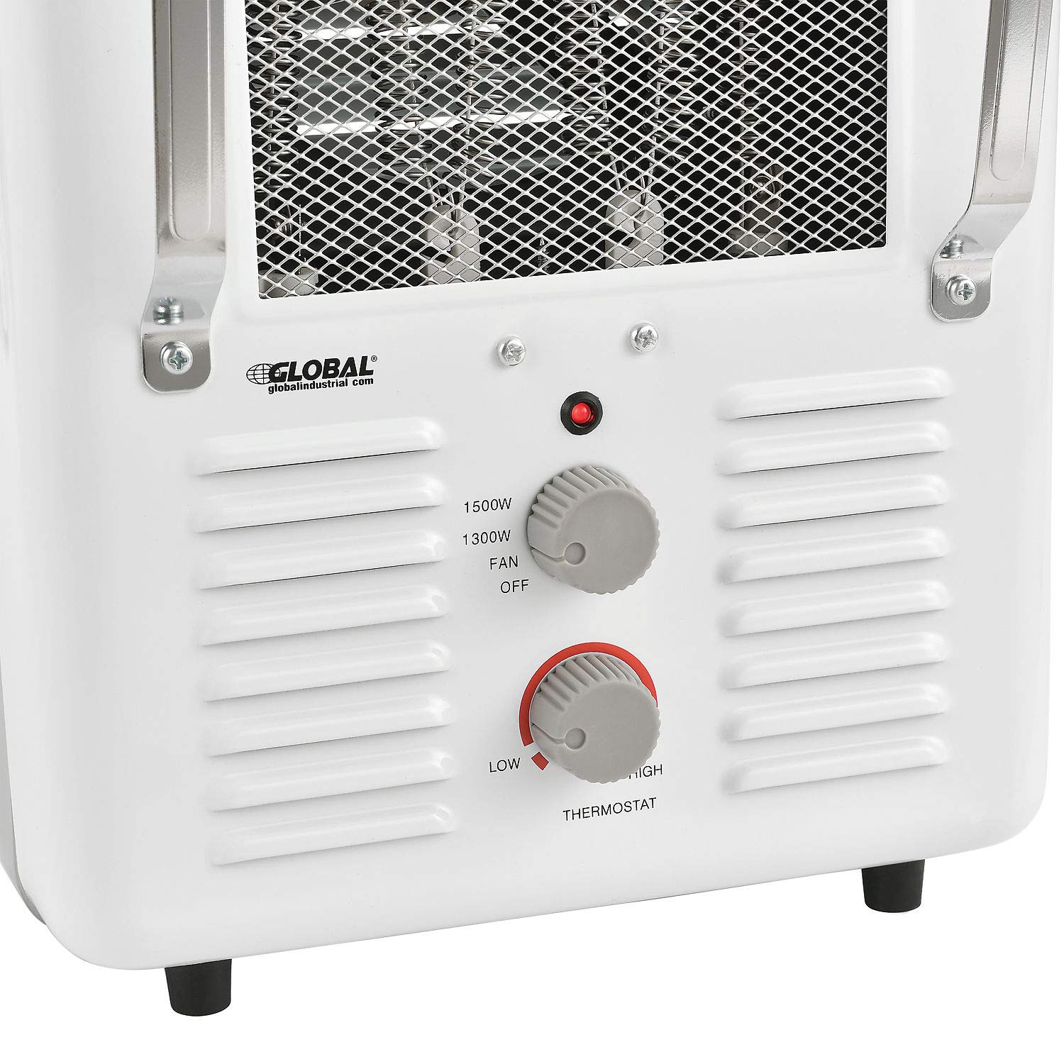 Global Industrial 1500W Portable Electric Milkhouse Heater, Steel, 120V, White
