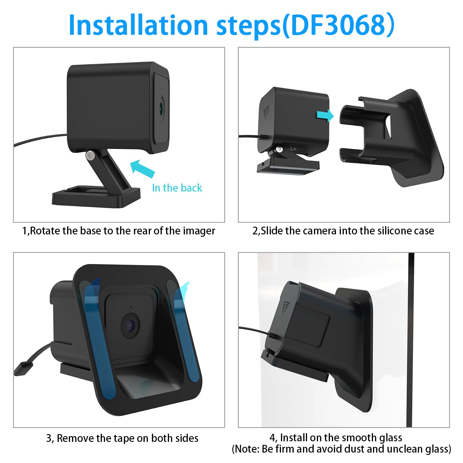 Msaff Window Mount For Wyze Cam V3/V3 Pro/V4, Angle Tilt (Up/Down/Left/Right), No Screws, No Reflections, Damage Free, Glass Win