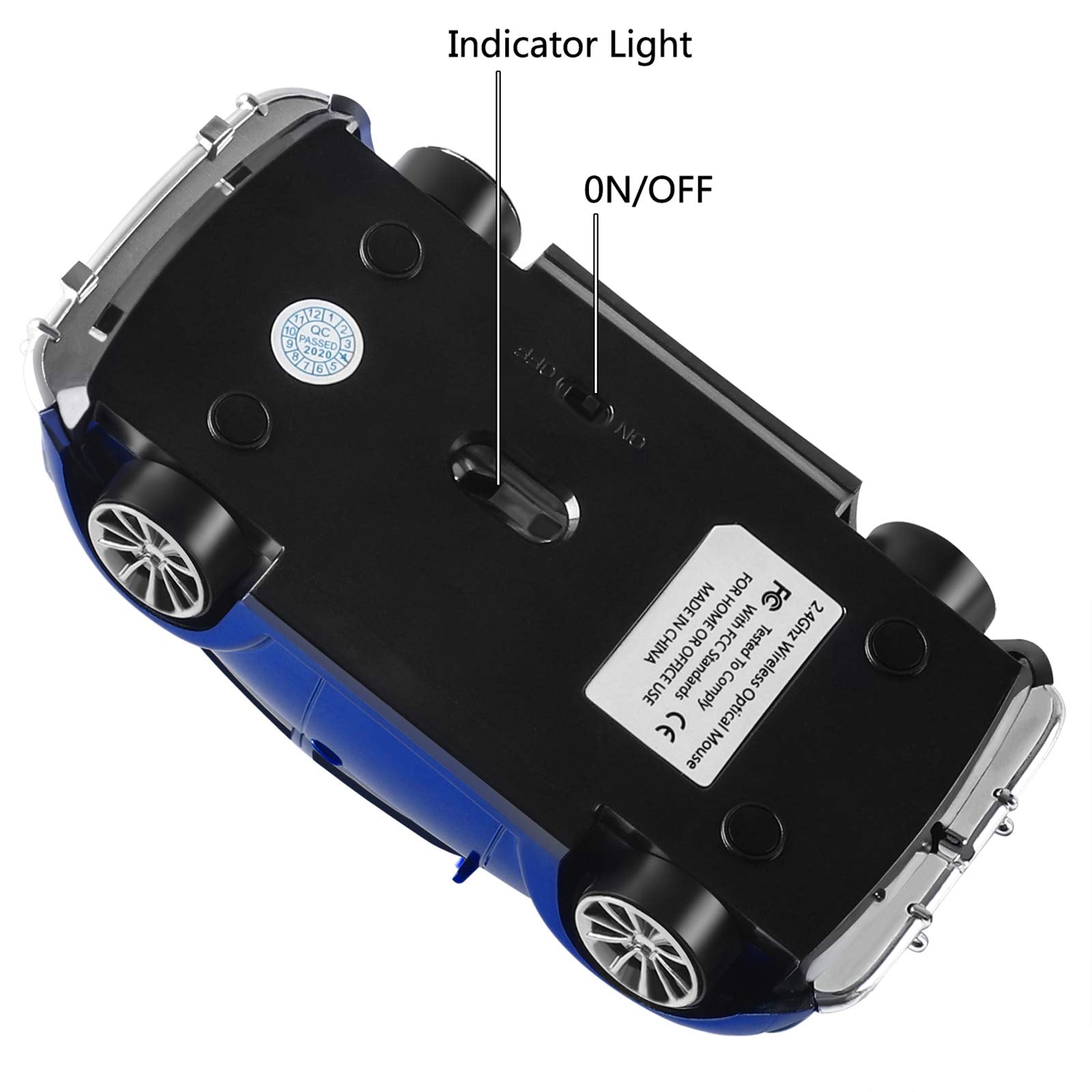 Usbkingdom 2.4Ghz Wireless Mouse Cool 3D Sport Car Shaped Ergonomic Optical Cordless Mice With Usb Receiver For Pc Laptop Comput