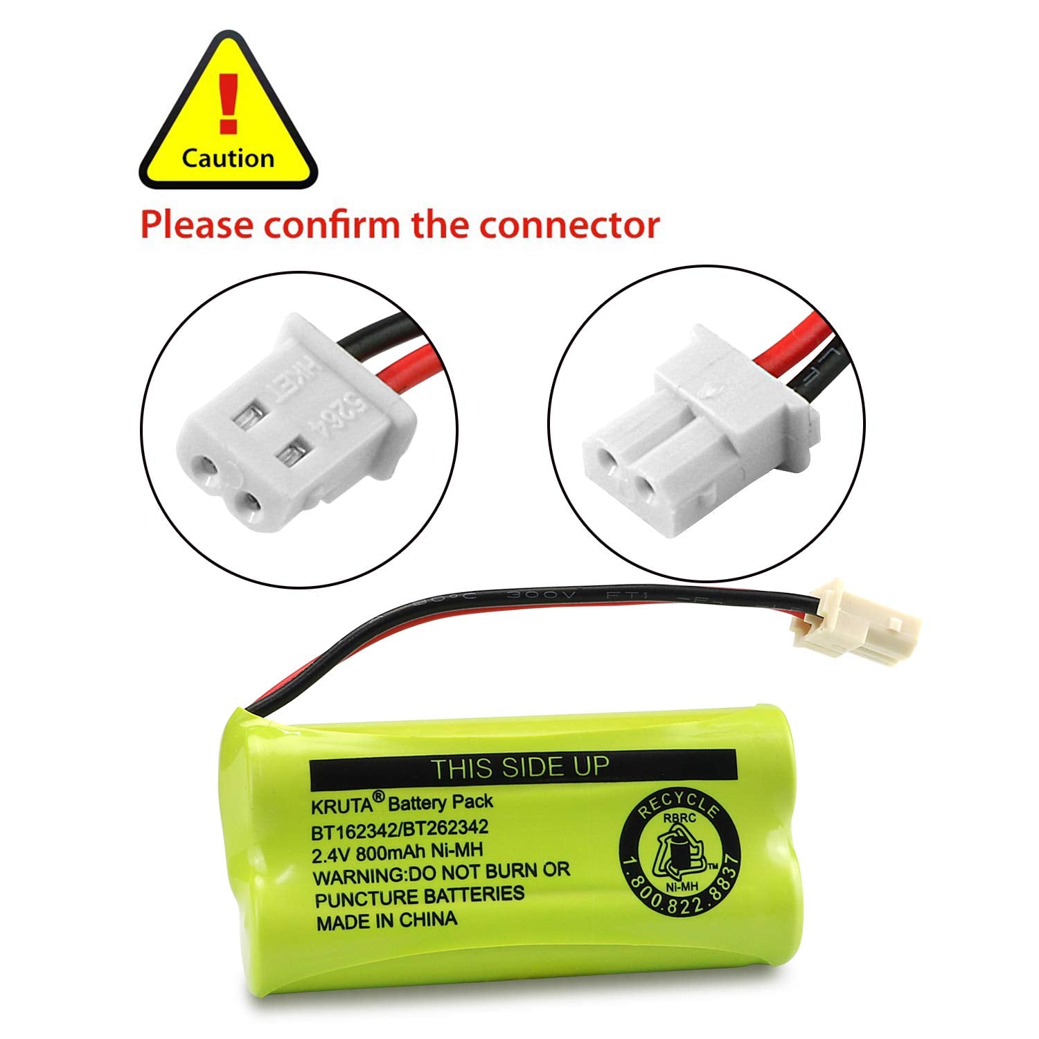 Kruta Bt166342 Bt266342 Battery 2.4V 800Mah Replacement Battery Pack Compatible With For Bt183342 Bt283342 Bt162342 Bt262342 Vte