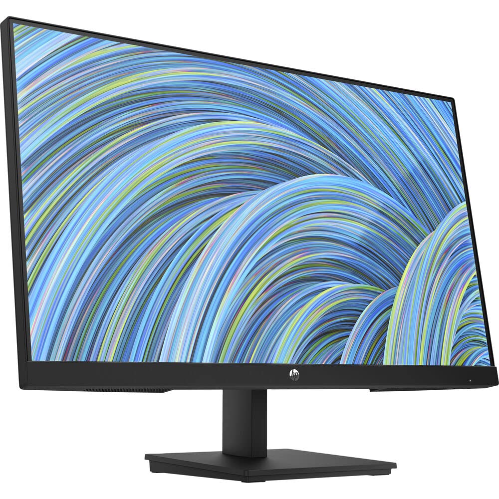 Hp V24V G5 24'' Fhd Computer Monitor (1920X1080), 75Hz Anti Glare Display, Amd Freesync, Hdmi, Vesa Mount, Black, With Dockztorm