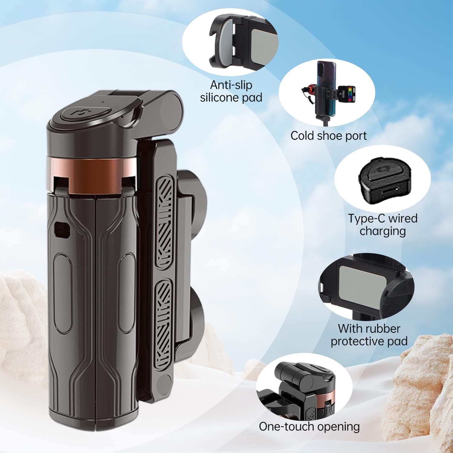 Hytamy Selfie Stick Tripod, Portable Pocket Size Selfie Stick, Extendable Detachable Cell Phone Tripod With Wireless Detachable