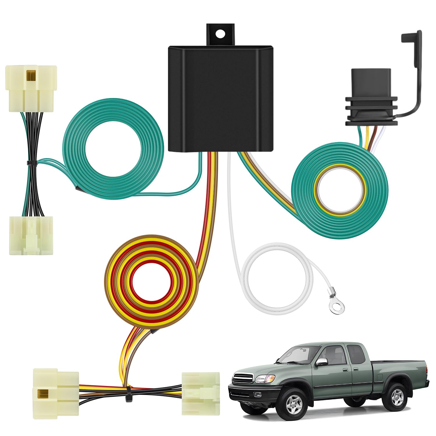Nilight 4 Pin Trailer Wiring Harness Kit 55379 Compatible with 1989 1990 1991 1992 1993 1994 1995 Pickup 2000 2001 2002 2003 200