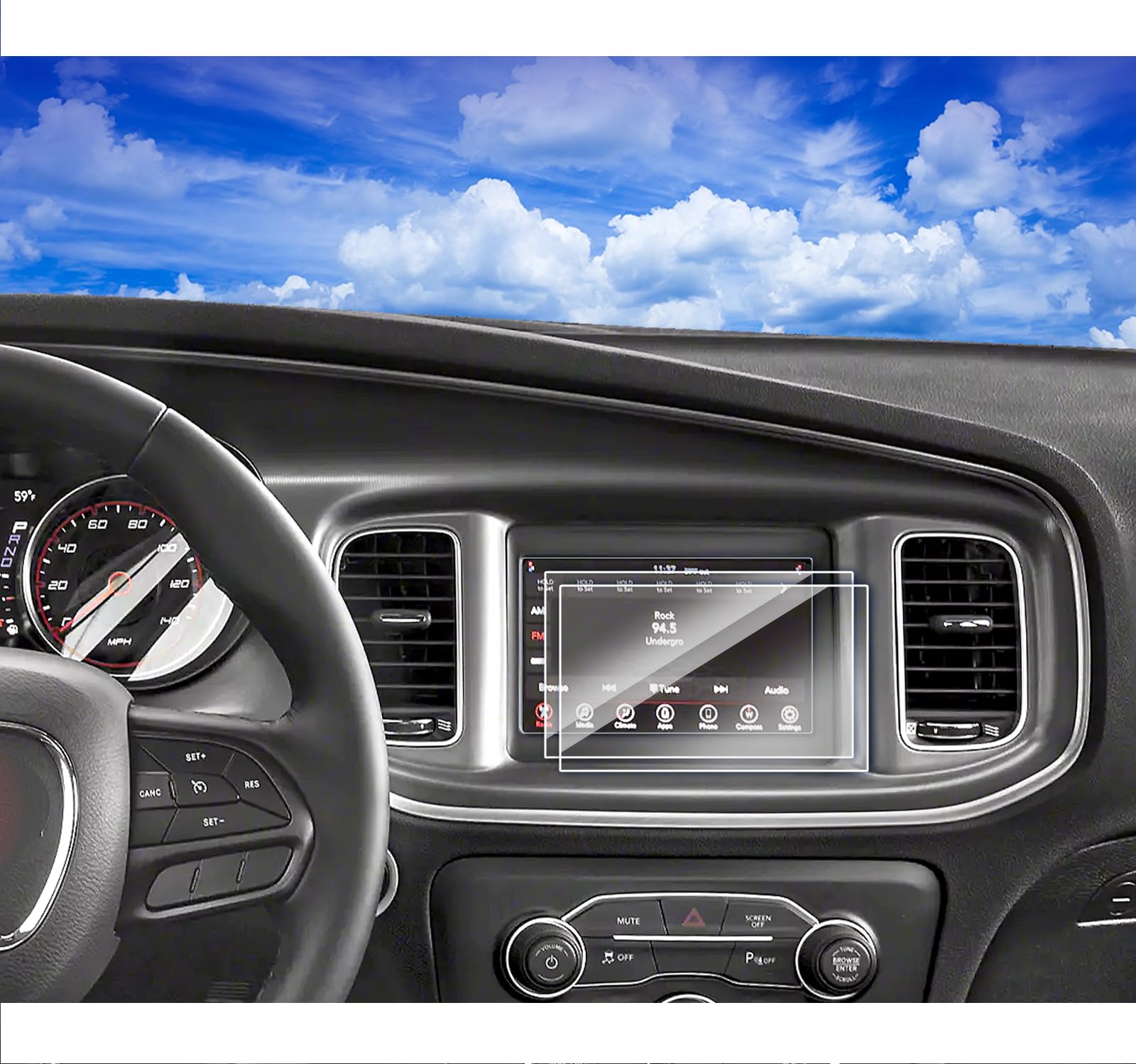 Xxciwp 2Pack 2023 Dodge Charger Screen Protector Dodge Charger 2011 2023 Scat Pack Screen Protector 8.4Inch Uconnect Touchscreen