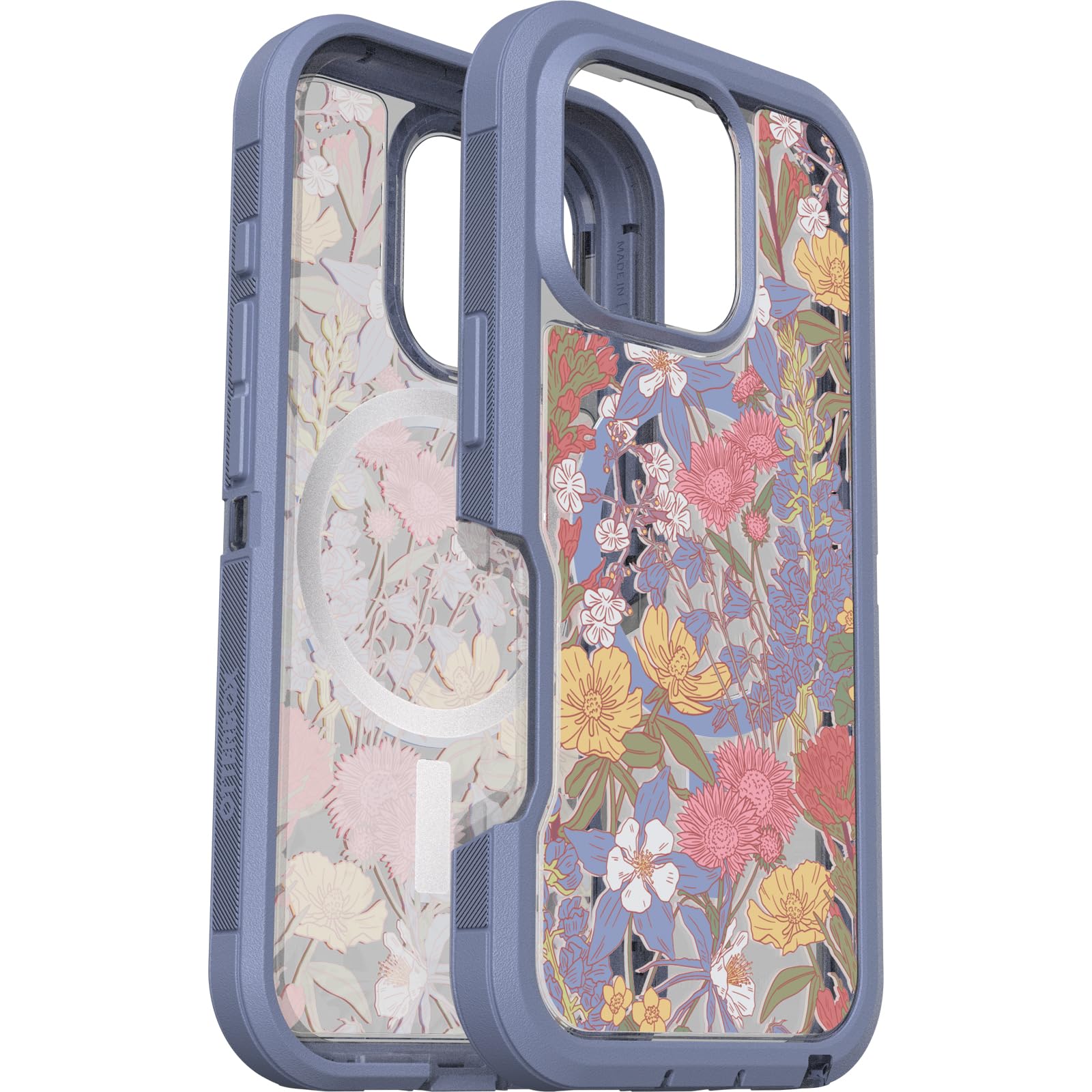 Otterbox Iphone 16 Pro Defender Series Xt Clear Case   Floral Purple