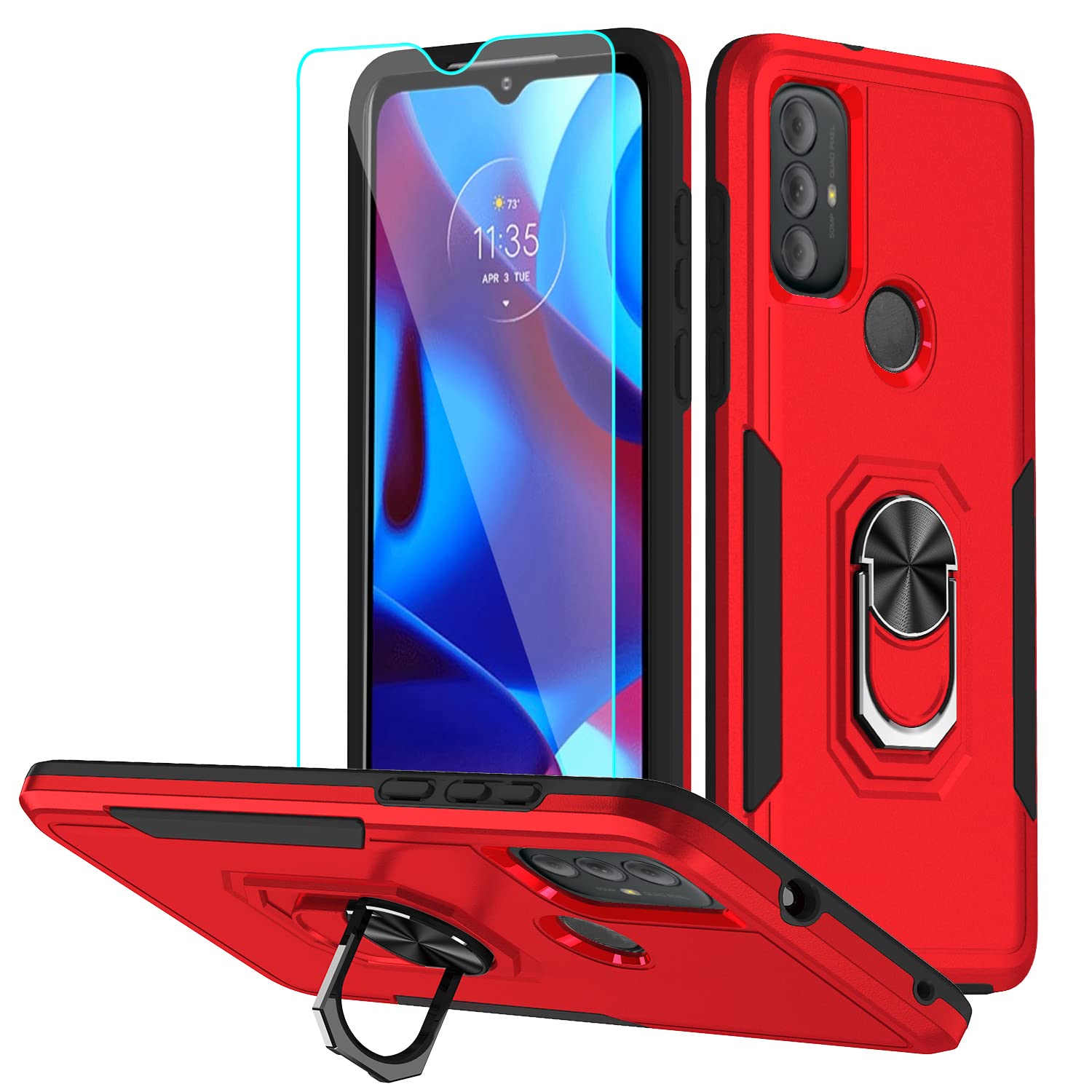 Kelong Case For Moto G Pure Case,Moto G Power 2022 Case With Kickstand | Military Grade Drop Proof Protection Phone Cover | Dura