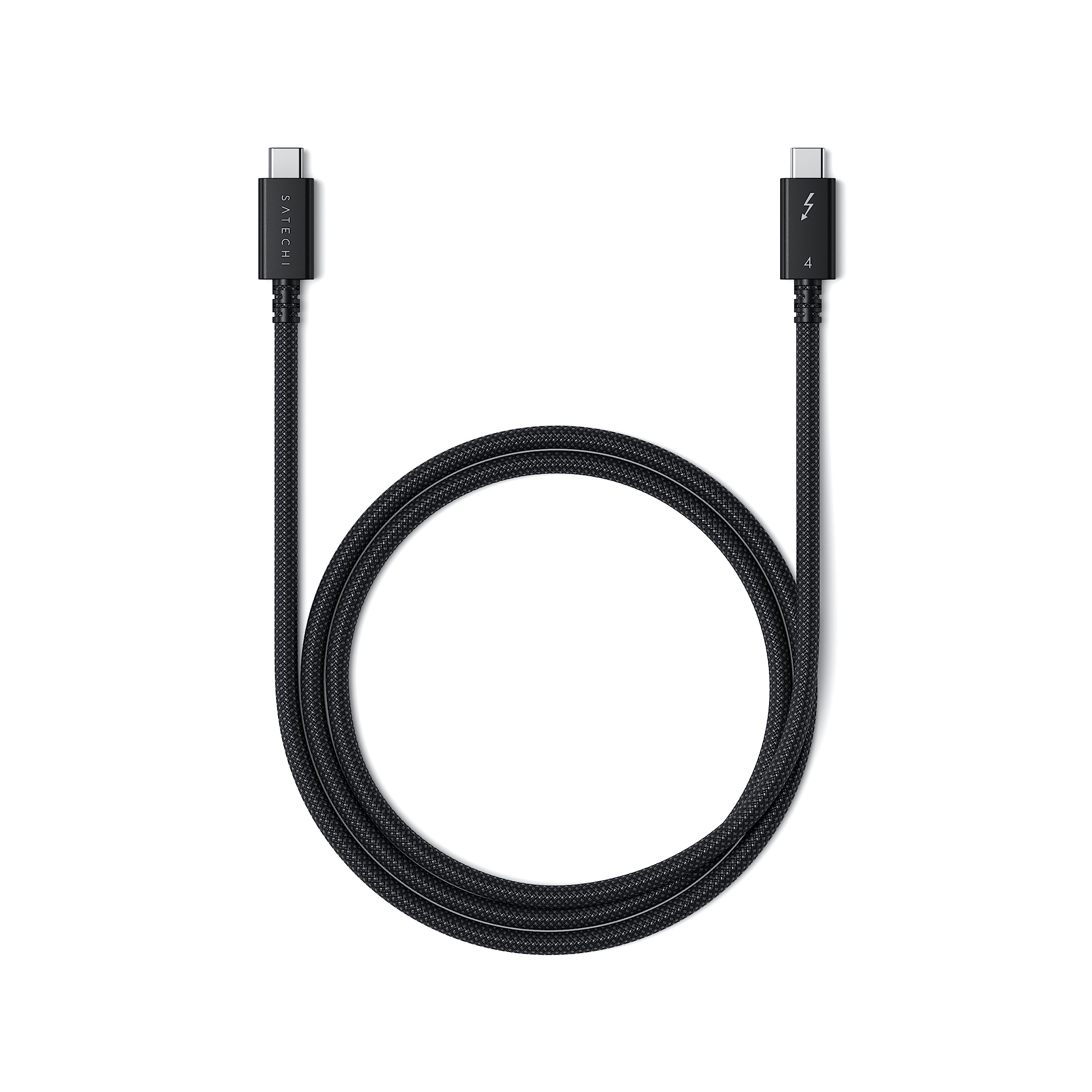 Satechi Usb C Thunderbolt 4 (3.2Ft/1M), Usb C To Usb C Cable, Supports 8K Display, 40Gbps Data Transfer, 240W Pd Charging, For Iphone 15 Pro, Macbooks, Ipad Pro (Intel Thunderbolt Certified)