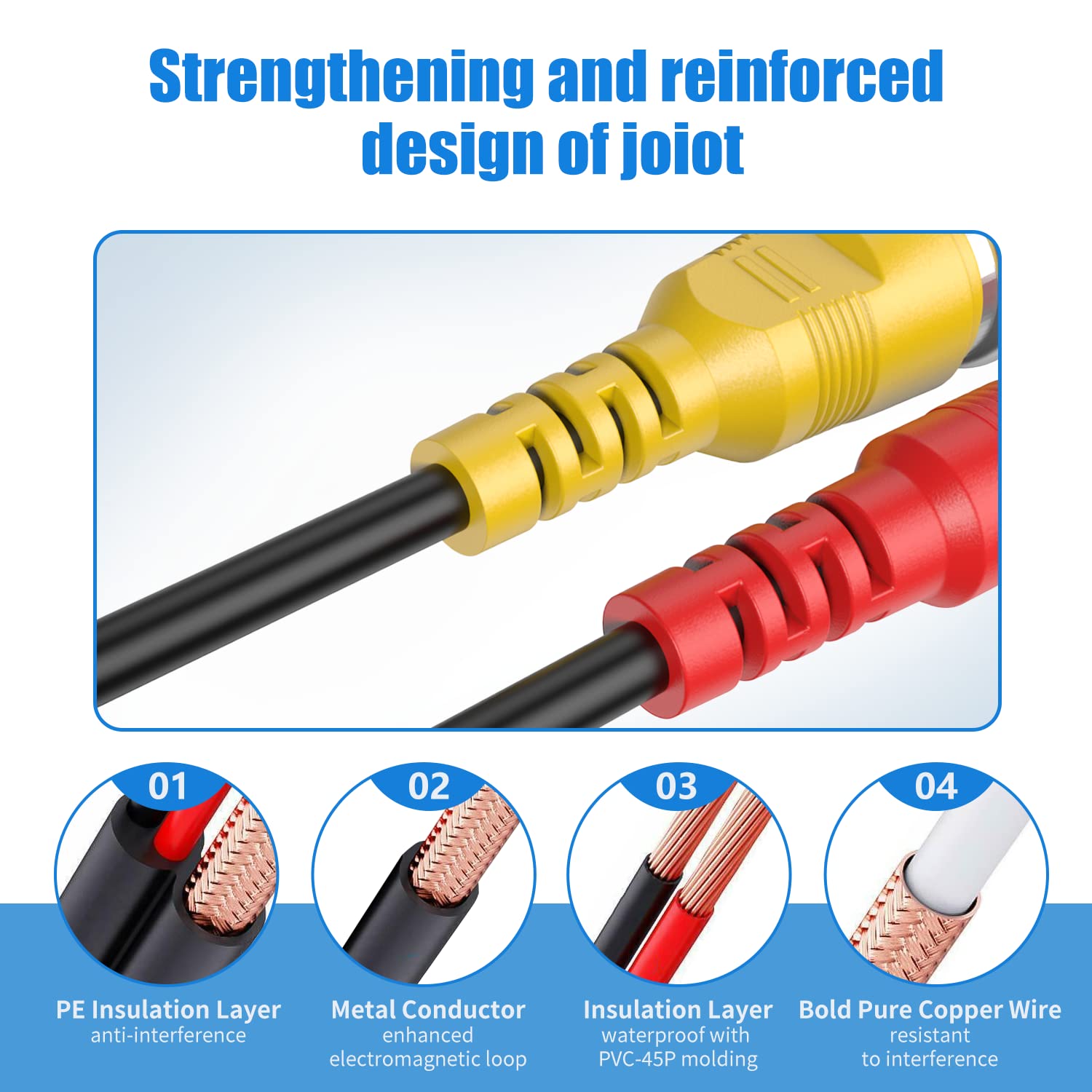 Ekylin 65 Feet All In One Bnc Video Extension Cable With Power Dc Connector For Security Camera Home Surveillance Cctv Closed Circuit Tv System