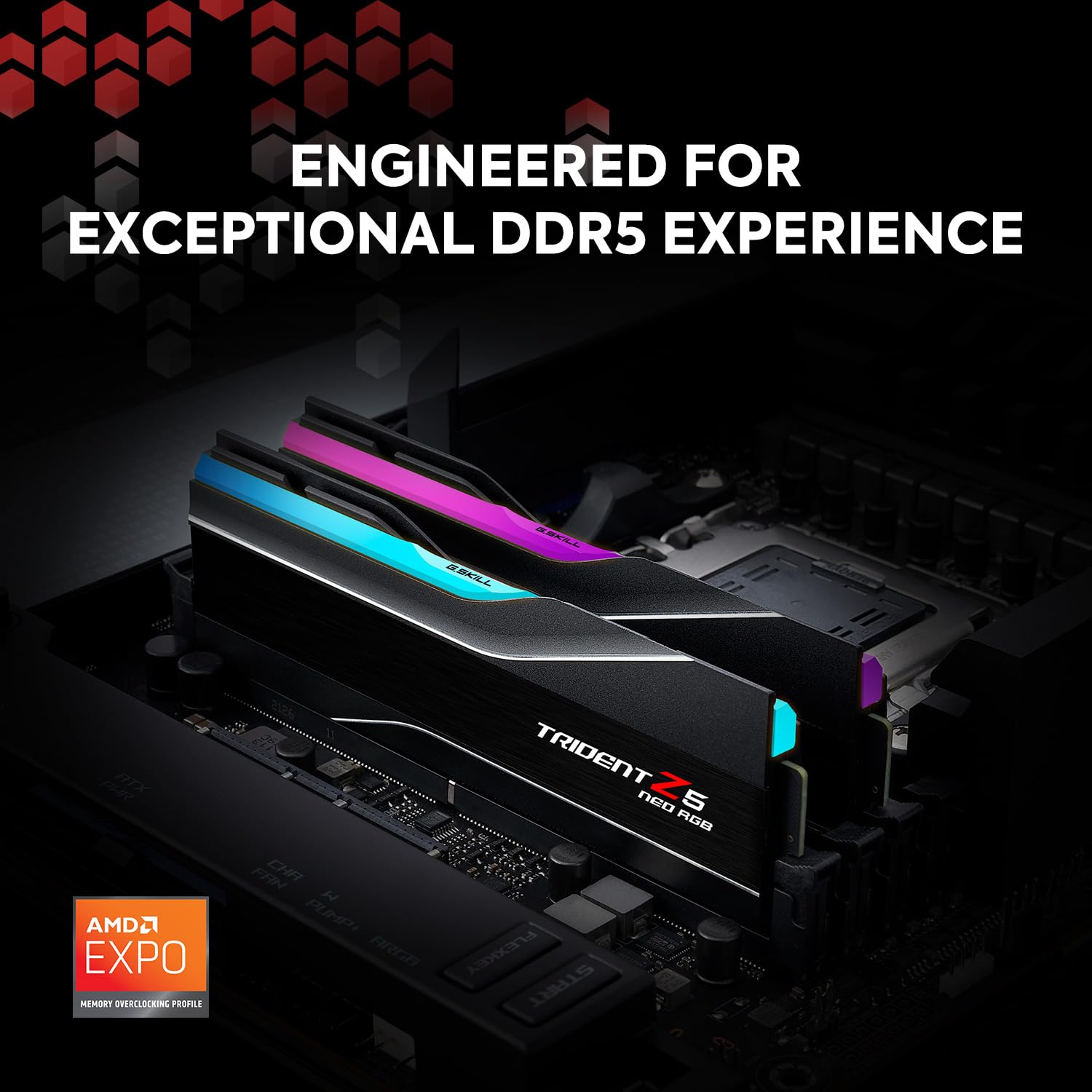 G.Skill Trident Z5 Neo Rgb Series Ddr5 Ram (Amd Expo) 64Gb (2X32Gb) 6000Mt/S Cl26-36-36-96 1.45V Desktop Computer Memory U-Dimm