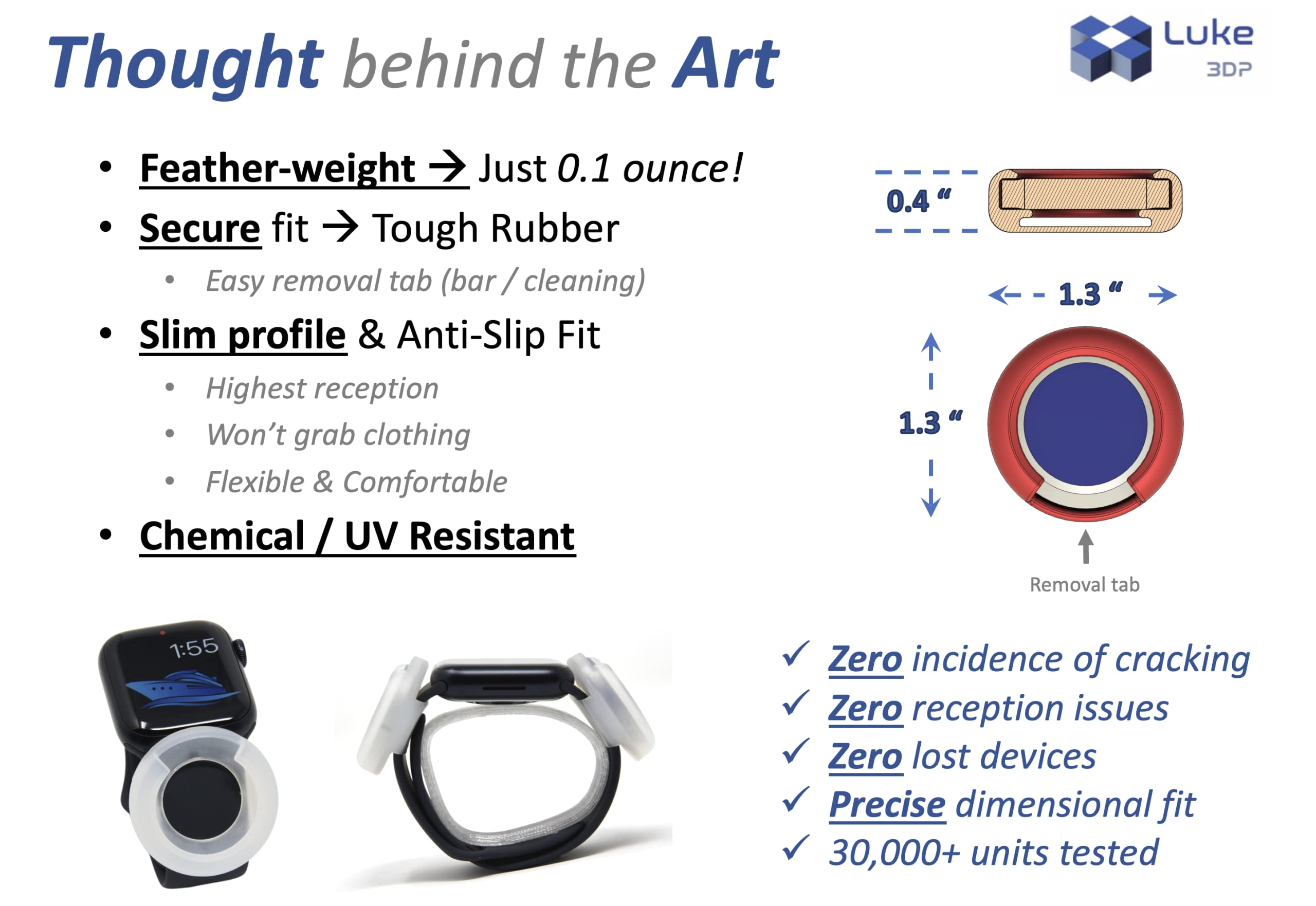 Luke3Dp Watch Adapter For Holding A Carnival Ocean Medallion (Water)