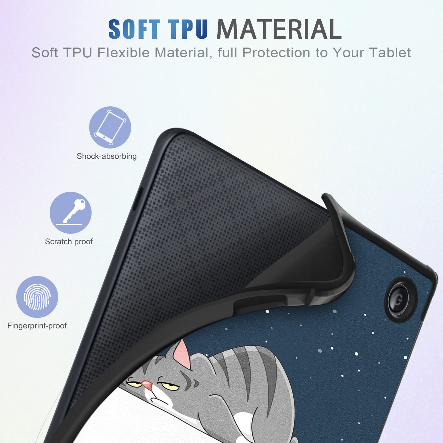 Xuanbeier Soft Tpu Case Compatible With Kobo Libra Color & Kobo Libra 2 7 Slim Lightweight Shell With Stand Function Auto Wake/S