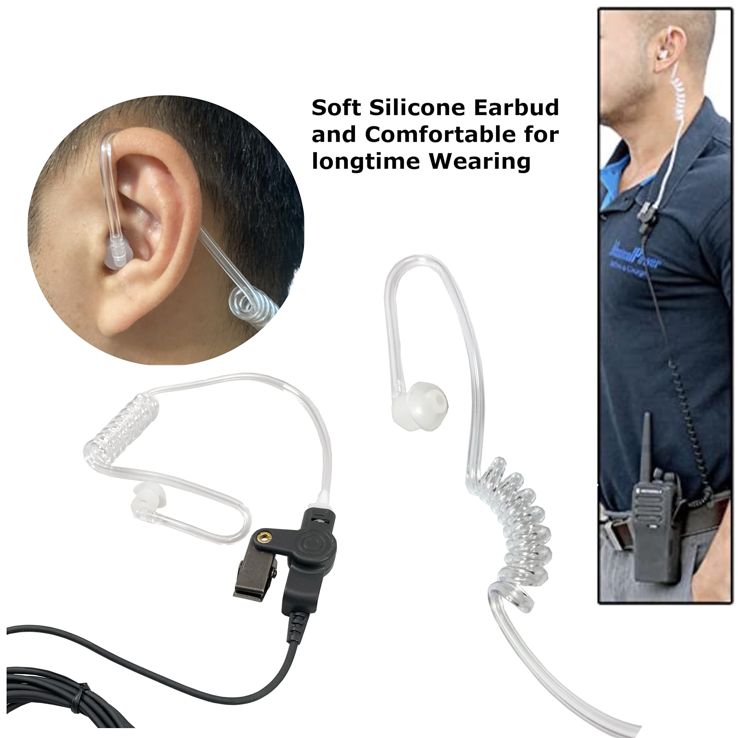 Maximalpower Rhf 617 1N X3 3.5Mm Receiver/Listen Only Surveillance Headset Earpiece, 3 Pack