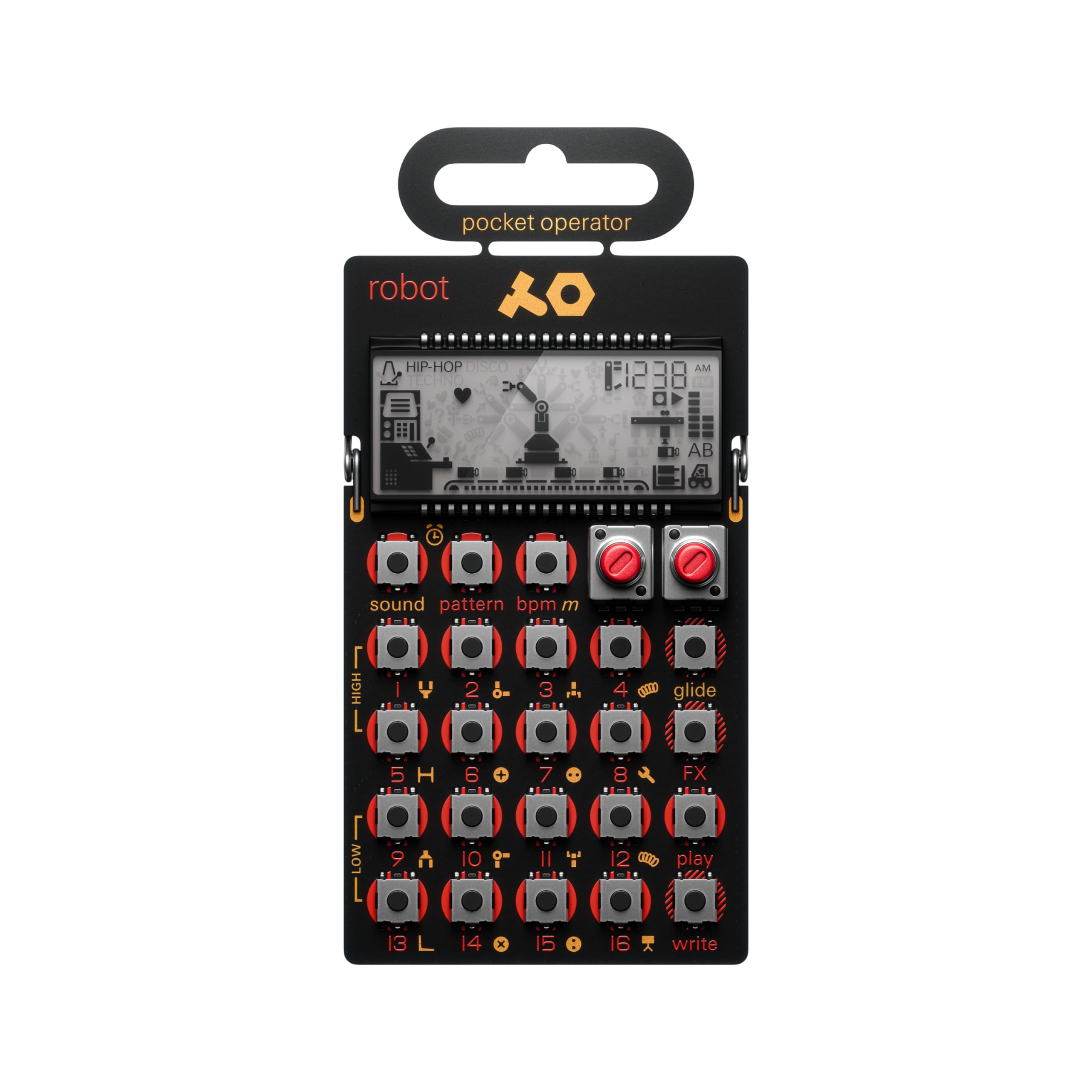 Teenage Engineering Pocket Operator Po 28 Robot, Live Synthesizer And Sequencer, With Parameter Locks, Glide Control And Punch I