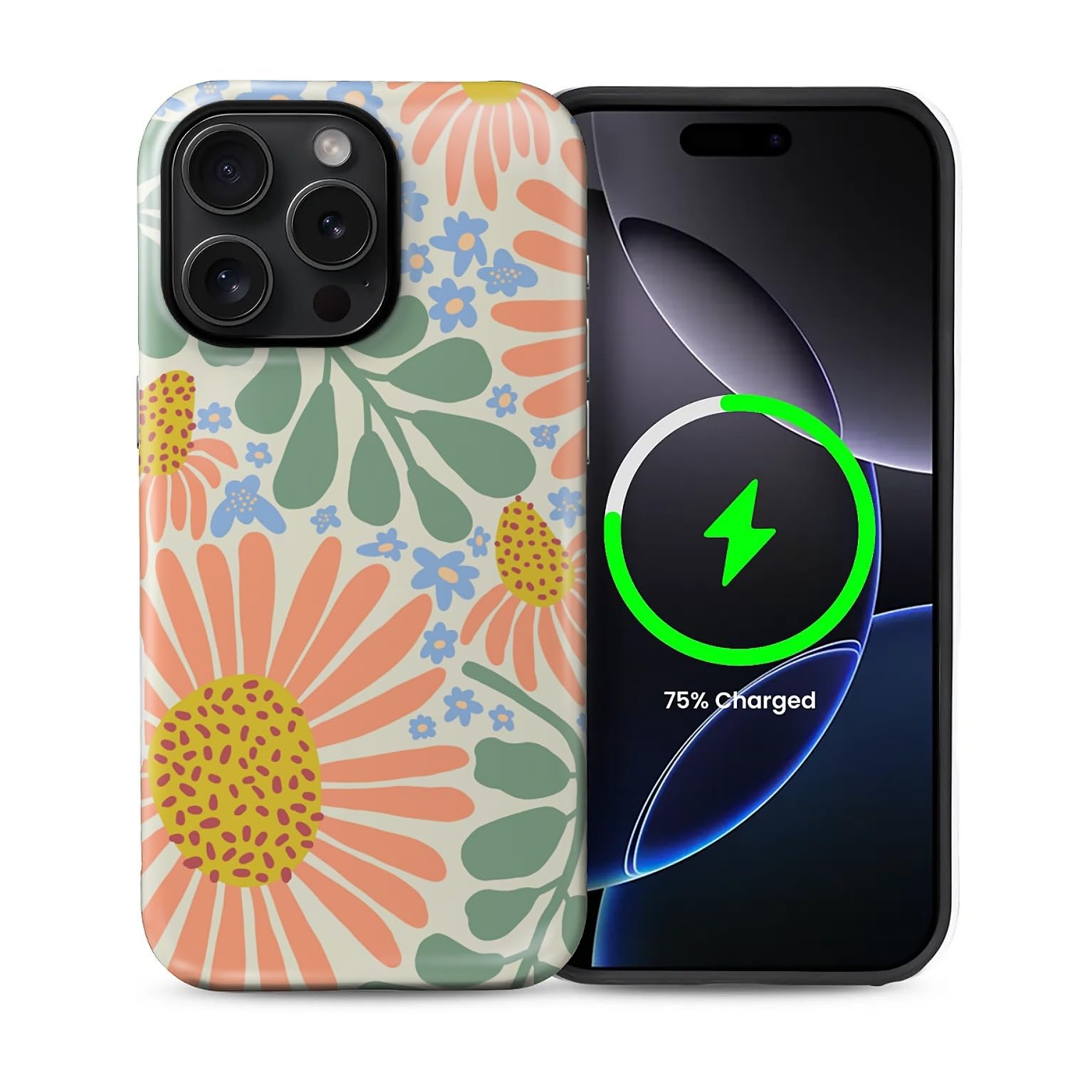 casesok for iPhone 15 Pro Case,Compatible with MagSafe,Dual-Layer Hard Shell + Silicone Cover,Full Body Protection Shockproof Ca