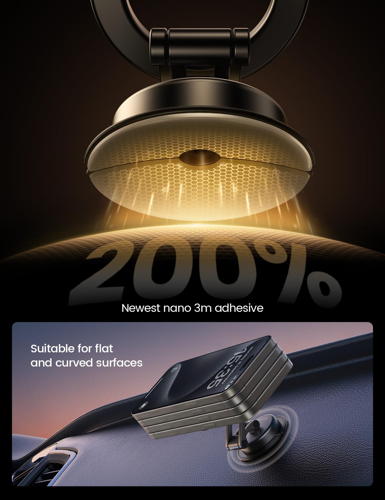 Lamicall For Magsafe Car Mount [All-Metal] Magnetic Phone Holder For Your Car, [Flexible Three-Axis] Cell Phone Car Mount Dashbo