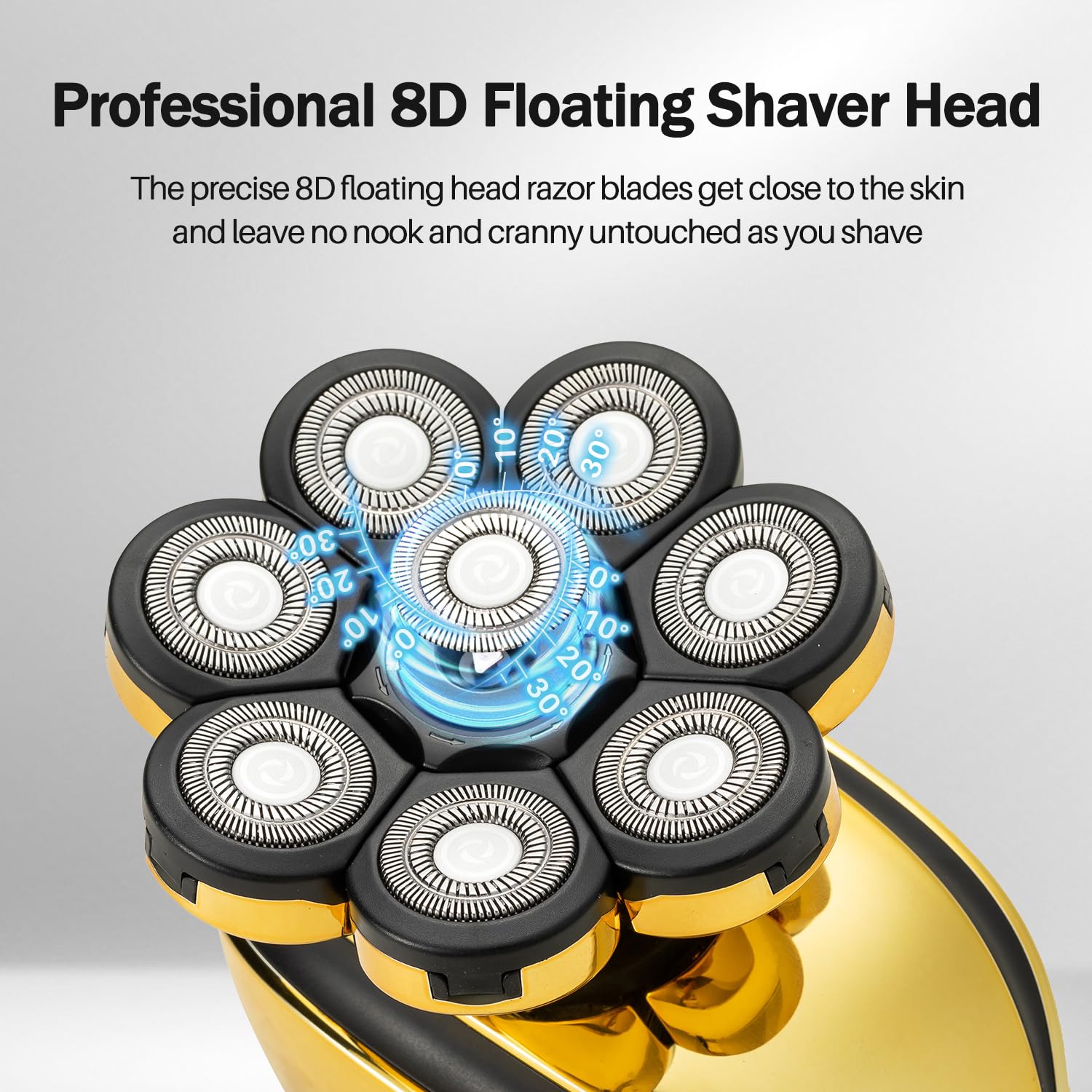 Head Shavers For Bald Men Multifunctional Electric Shaver 8D Head Razor Rotary Beard Trimmer Balding Shaving Kit With Nose Trimm