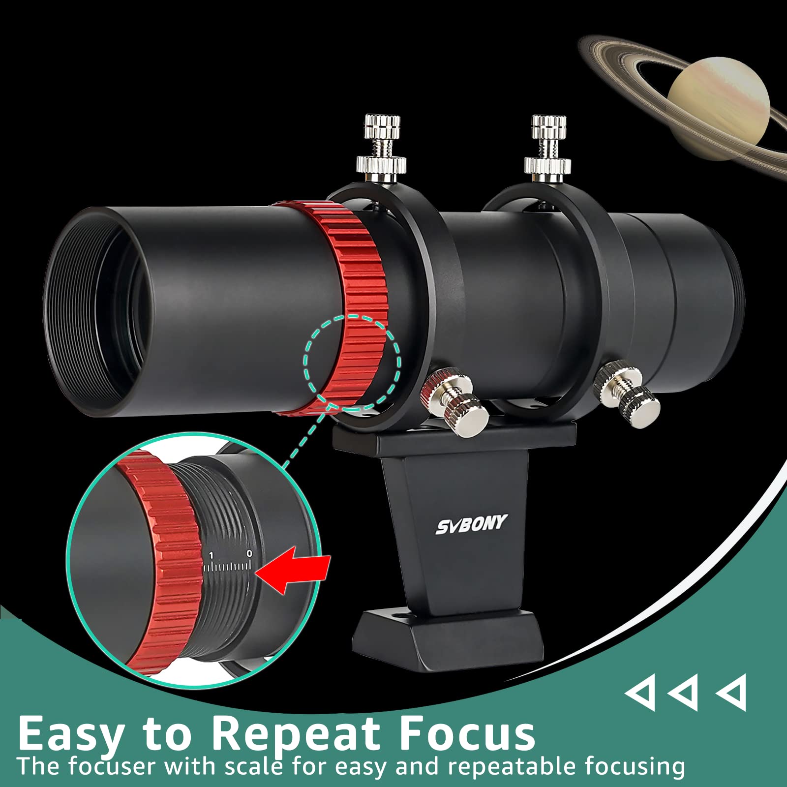 Svbony Sv165 40Mm Mini Guide Scope, F4 Finder Scope With Scale, Astronomy Accessories Compatible With Zwo Qhy Orion Auto Sv305 P