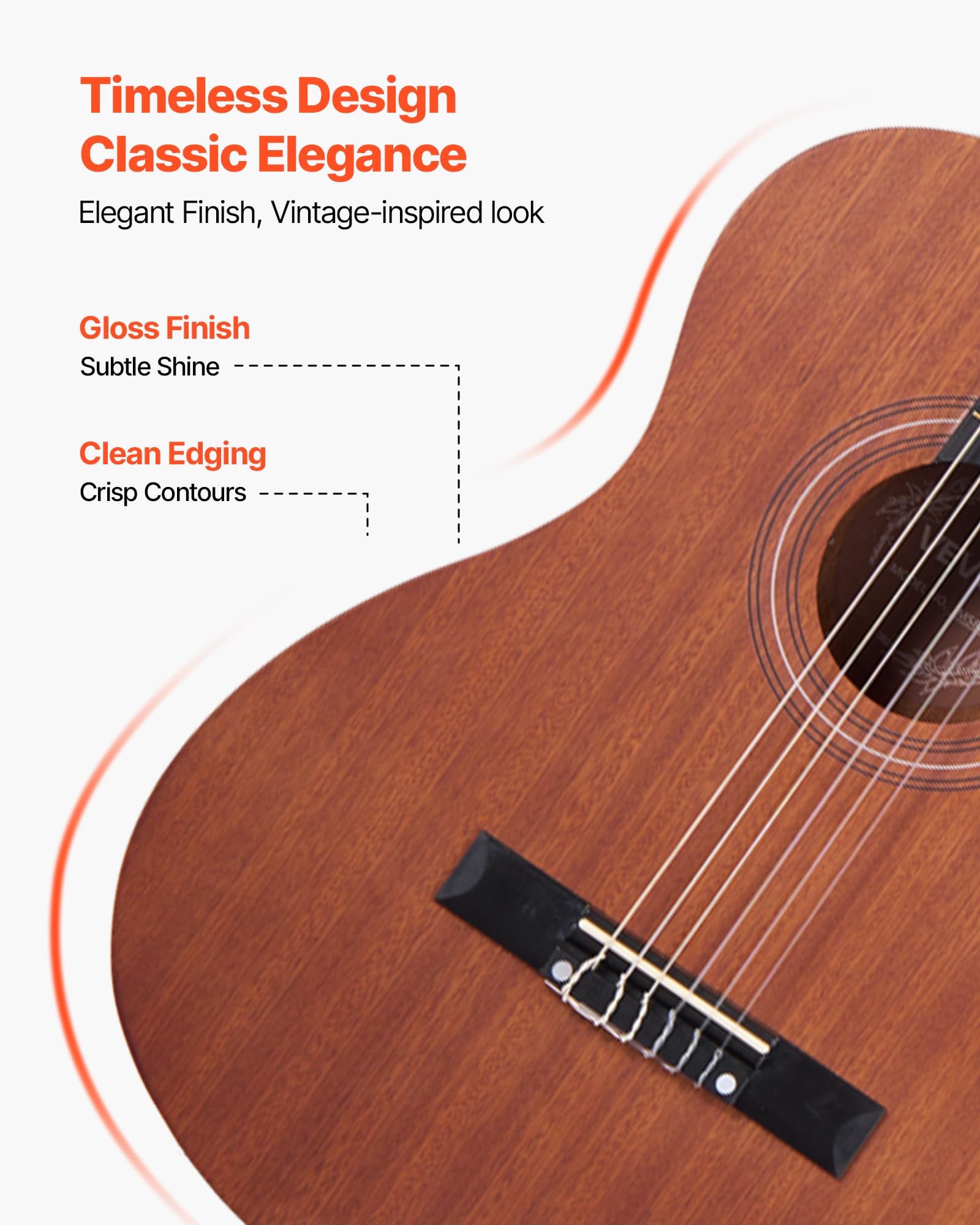 Vevor 36 Acoustic Guitar For Kids Beginners Youth, 3/4 Junior Size Classical Guitar With Nylon Strings & Full Starter Kit (Gig B