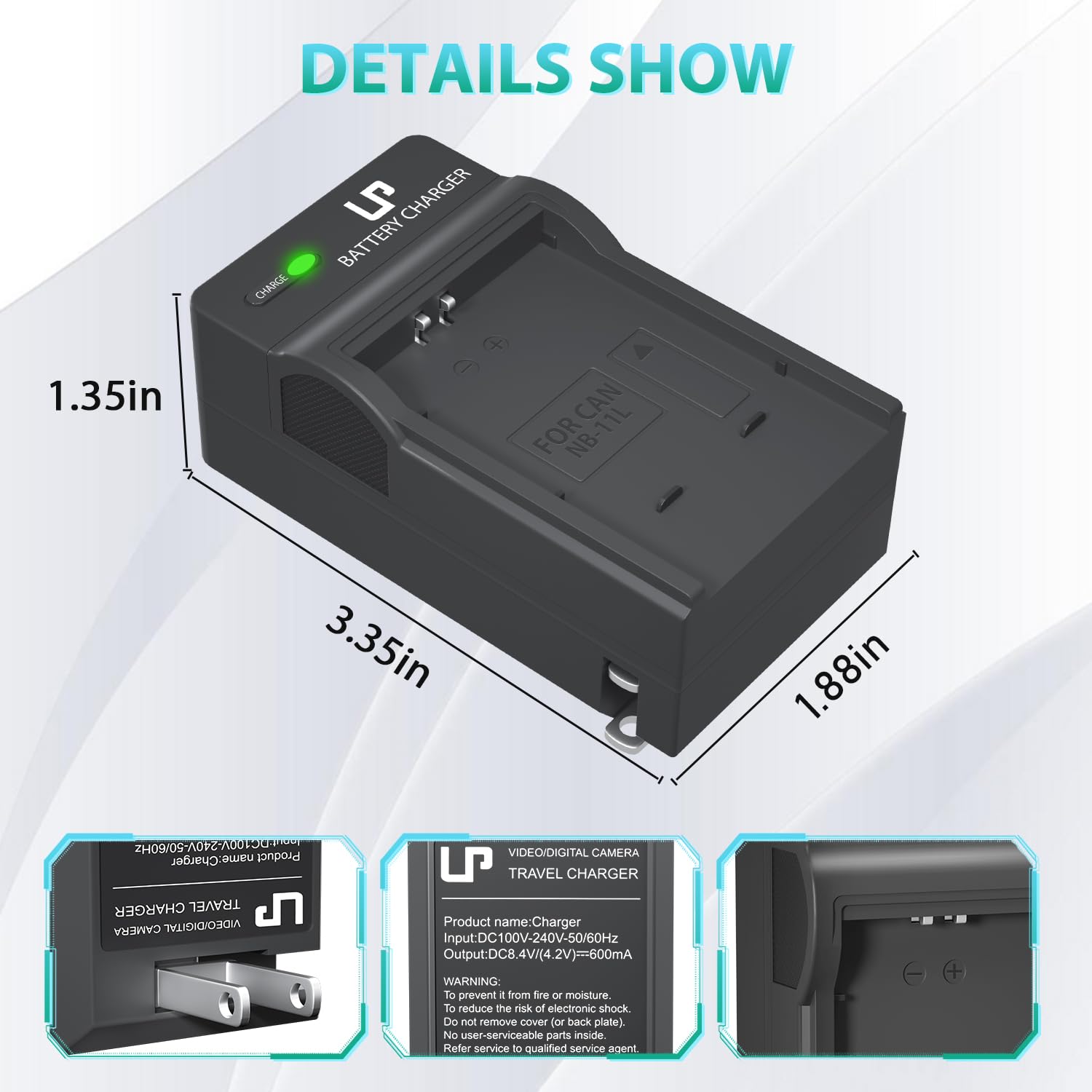 Lp Nb 11L Nb 11Lh Battery Charger, Camera Charger For Canon Powershot Elph 110 Hs, Elph 130 Hs, Elph 180 Is, Elph 190 Is, Elph 3
