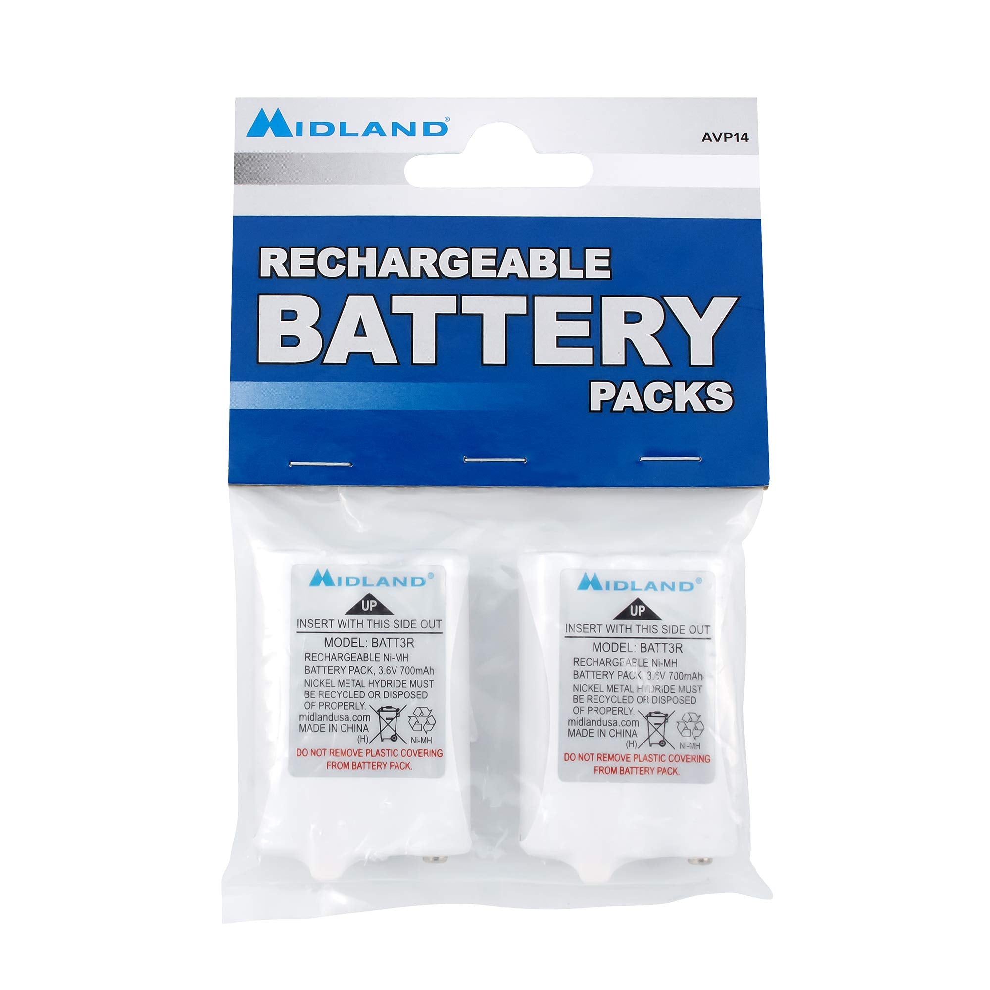 Midland� � Avp14 Rechargeable Battery Packs Lxt600, T50 T60, White, 3.15X 2.3X 0.5