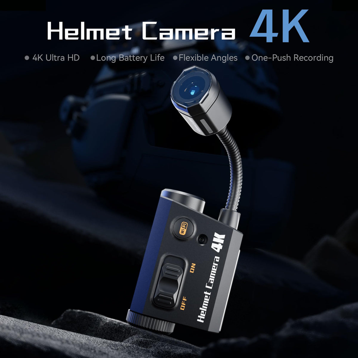 Bendable Desktop Camera Runcam Helmet Camera, 4K Bendable Action Camera With 6 Hours Recording ...