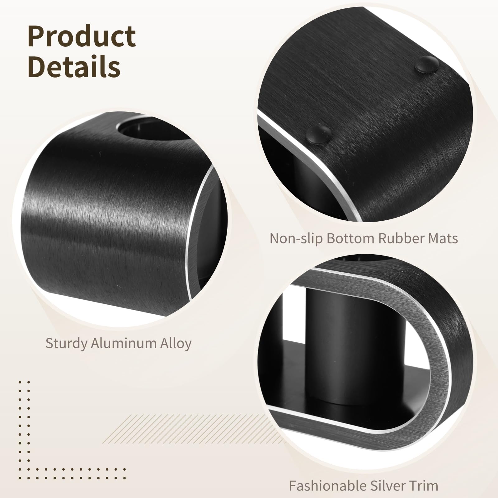 Yeesport Metal Desktop Microphone Storage Holder, Aluminum Alloy Microphone Stand, Fashionable Tabletop Mic Organizer For Desk,