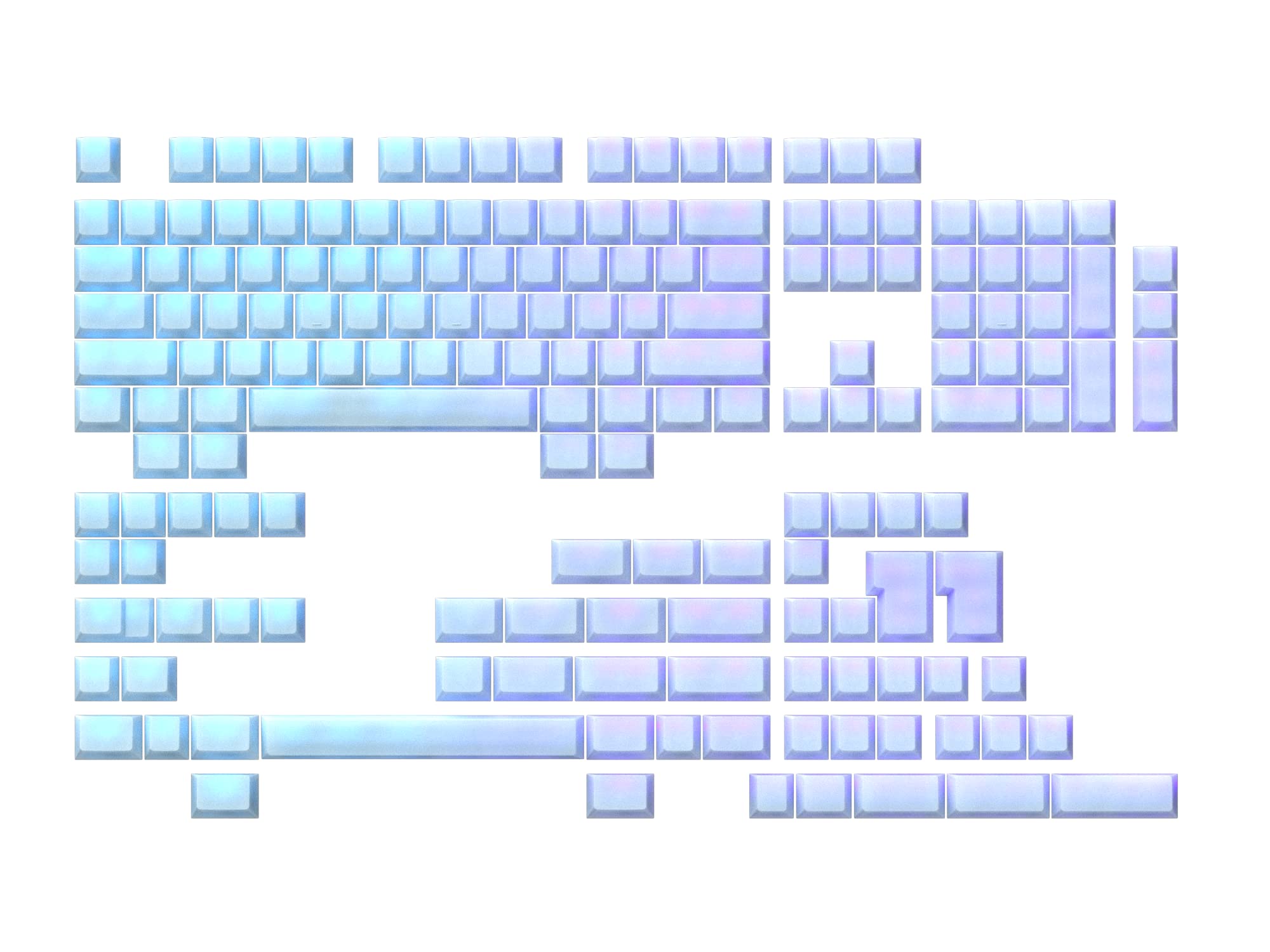 Ranked Pom Jelly Premium Translucent Keycap Set | 1.45 Mm Thick Pom | Cherry Profile For Custom Mechanical Keyboard (White, 169