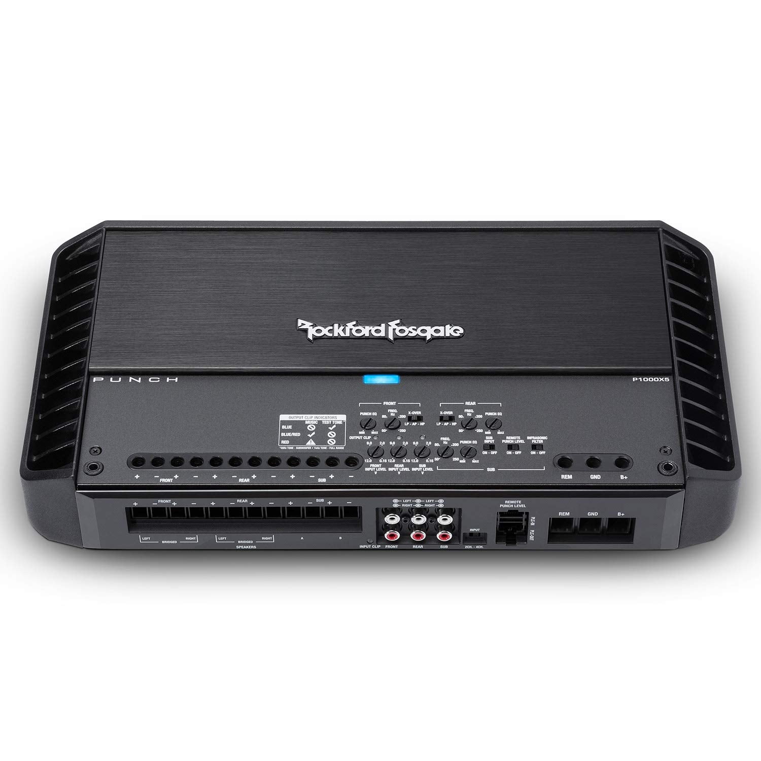 Rockford Fosgate Punch P1000X5 1000W 5 Channel Amplifier - Black, Model P1000X5