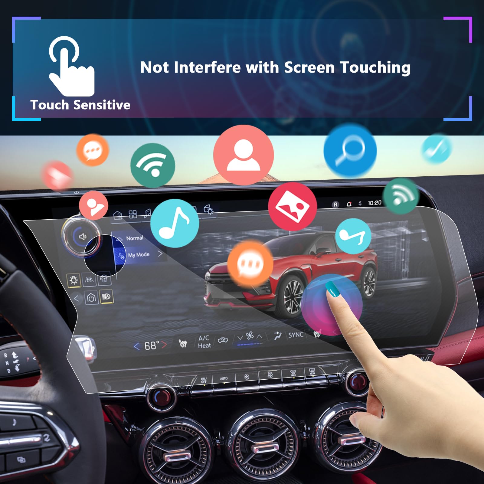 Sxcy For 2024 2025 Chevrolet Traverse Screen Protector For 2024 2025 Traverse Accessories Touch Display Screen Protector 17.7 Inch[2Pcs Nano Soft]